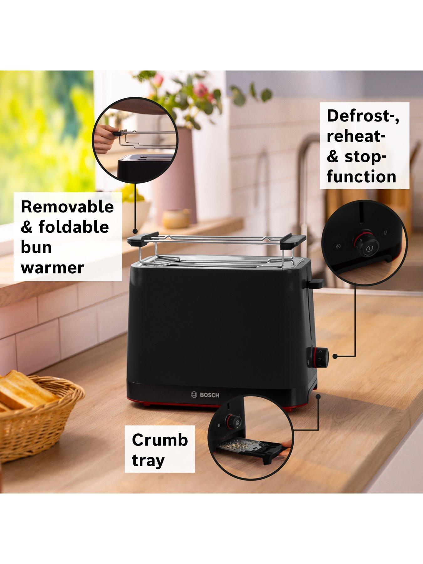 Image 3 of 8 of Bosch Bosch MyMoment TAT3M123GB Infuse 2 Slot Toaster - Black