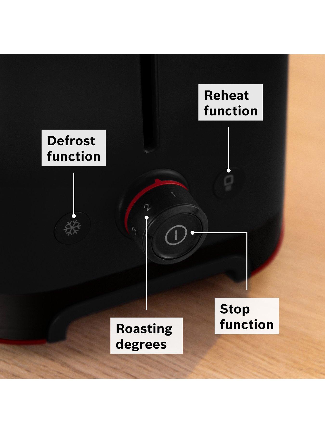 Image 7 of 8 of Bosch Bosch MyMoment TAT3M123GB Infuse 2 Slot Toaster - Black