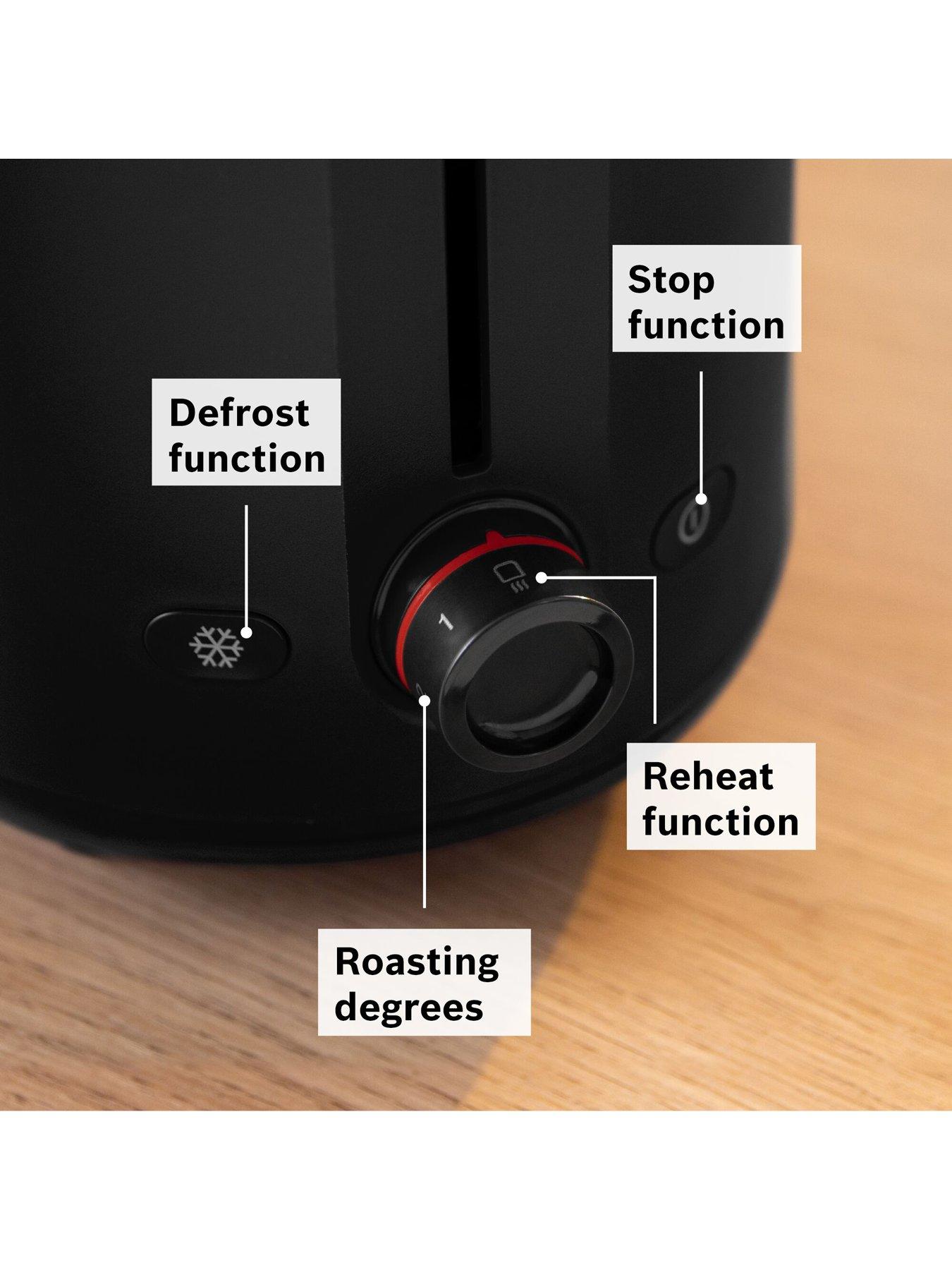 Image 7 of 8 of Bosch MyMoment TAT2M123GB Delight 2 Slot Toaster - Black
