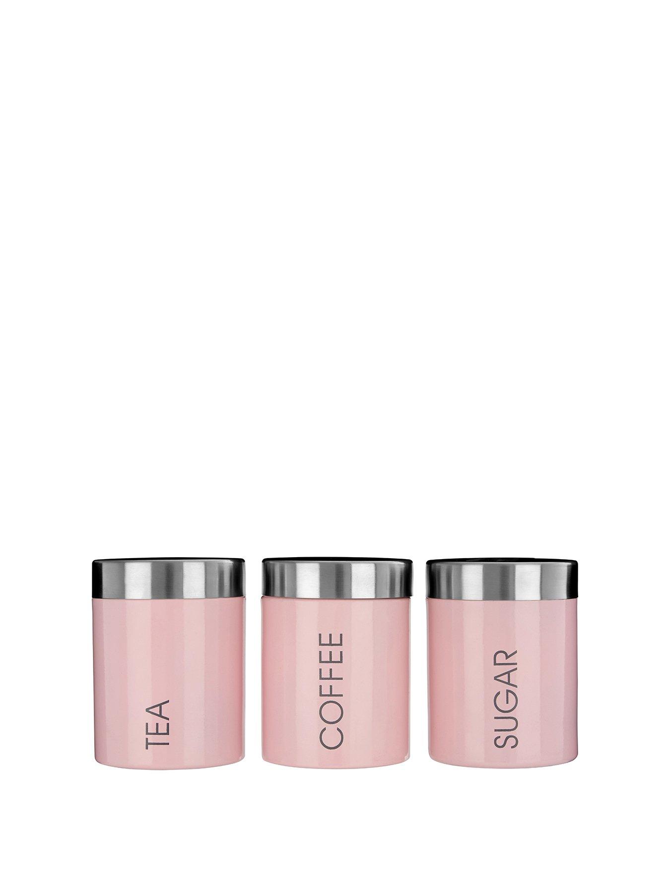 undefined Liberty Light Pink Enamel Canisters