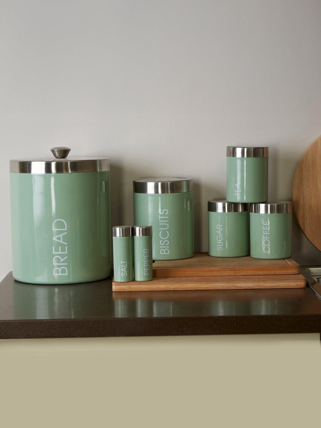 front image of interiors-by-premier-liberty-set-of-3-pistachio-enamel-canisters
