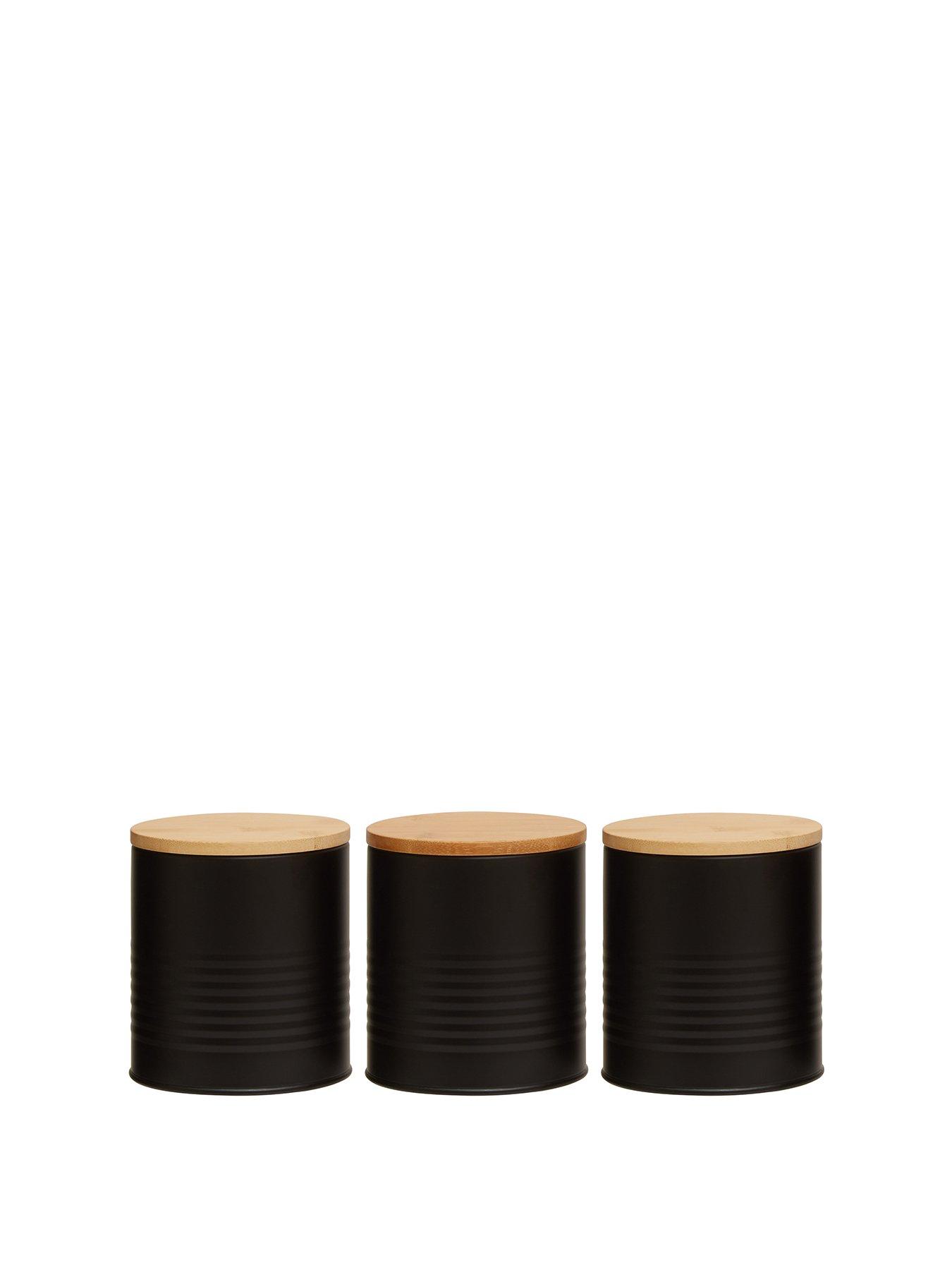 undefined Set Of Three Alton Black Cannisters