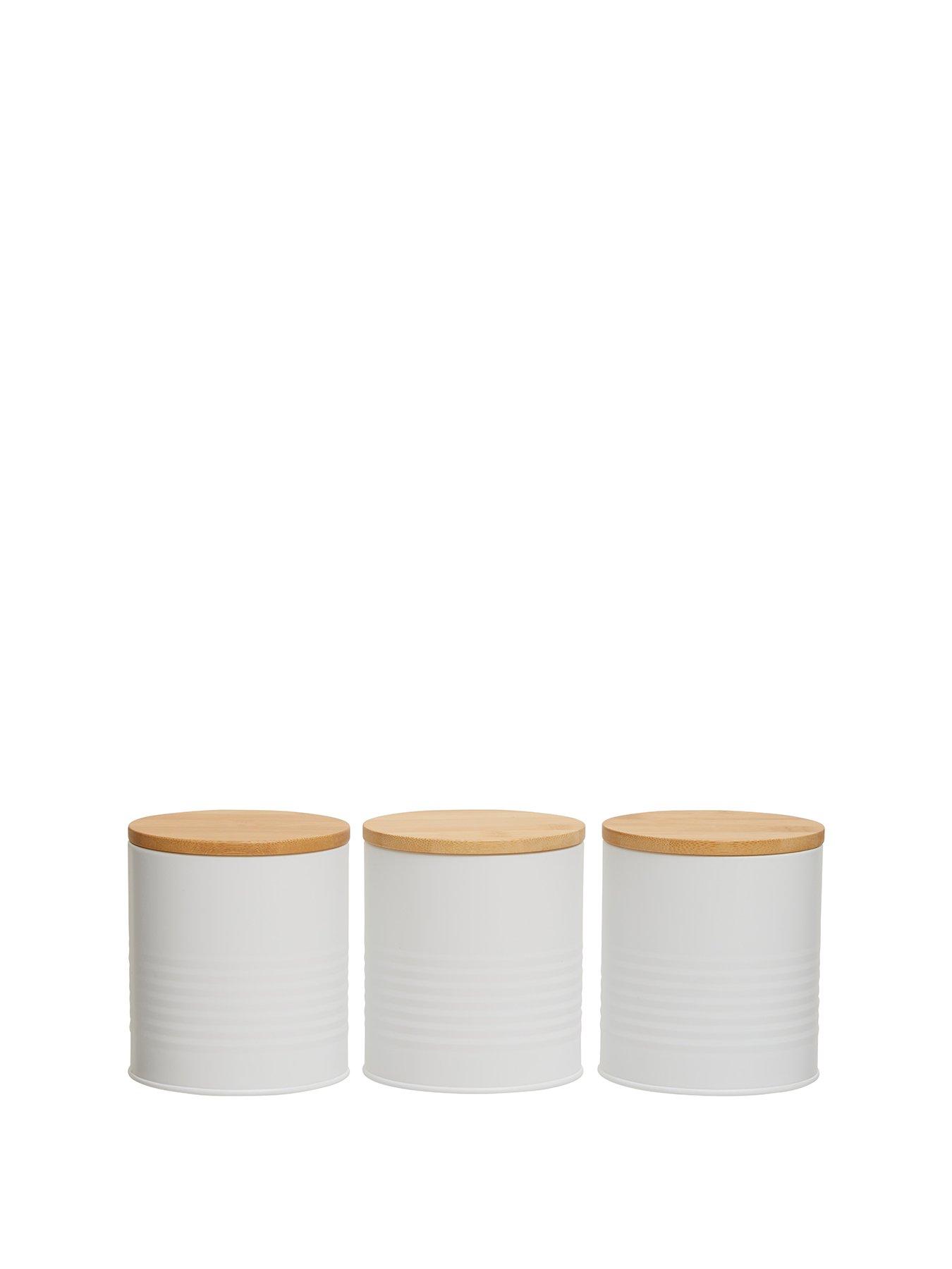 undefined Set Of Three Alton White Cannisters