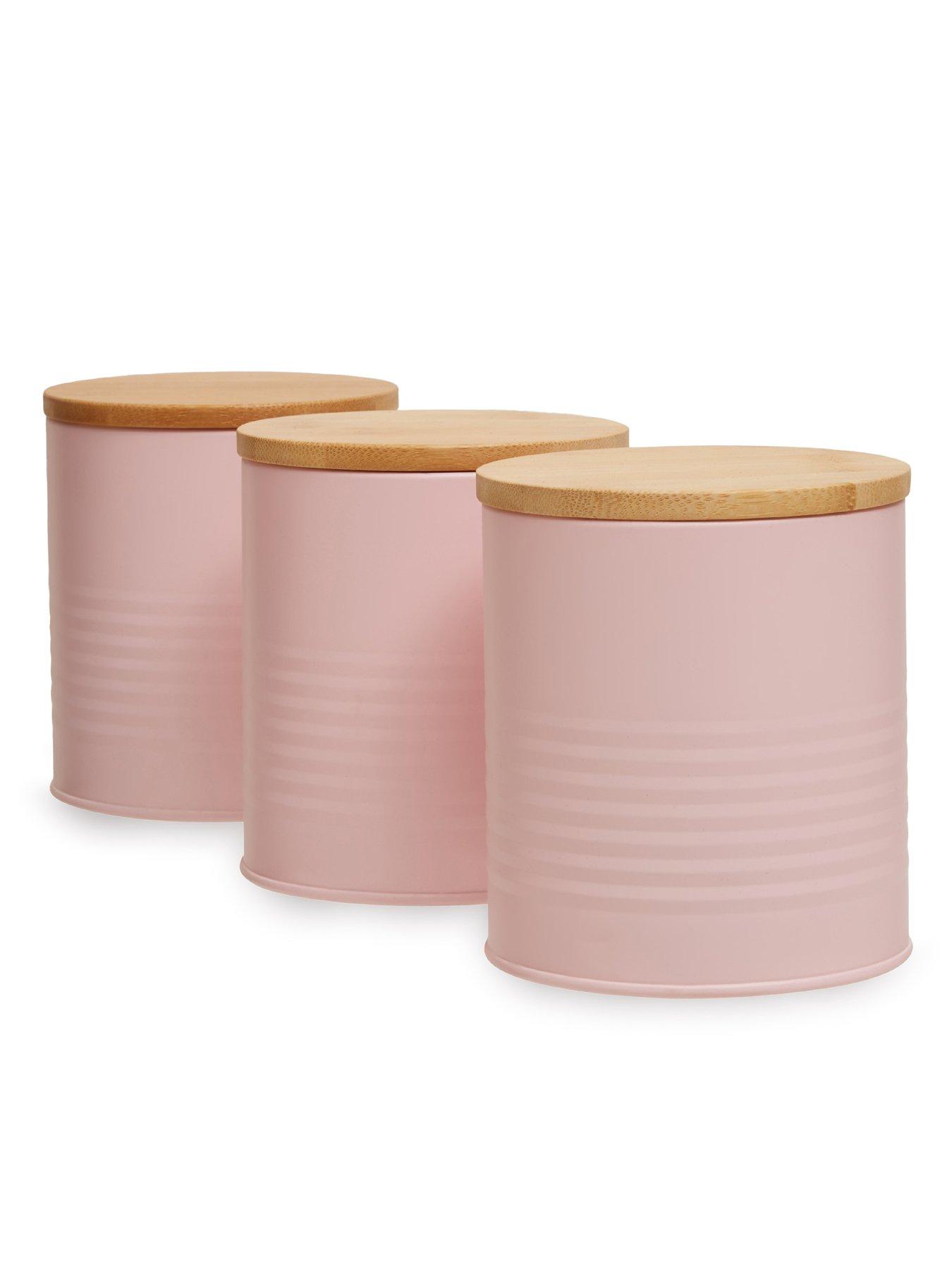 undefined Set Of Three Alton Pink Cannisters