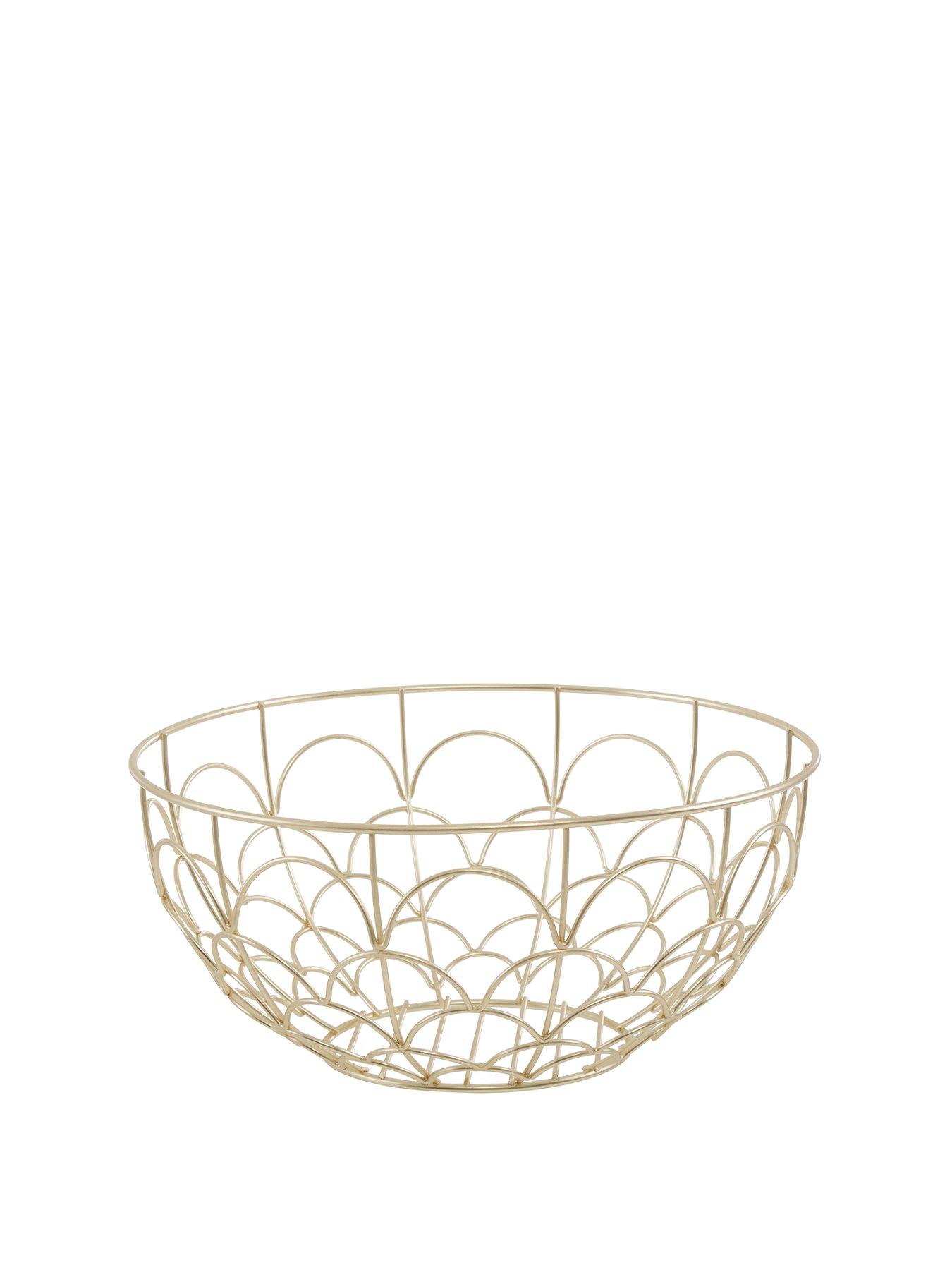 undefined Vertex Deco Matte Gold Fruit Basket