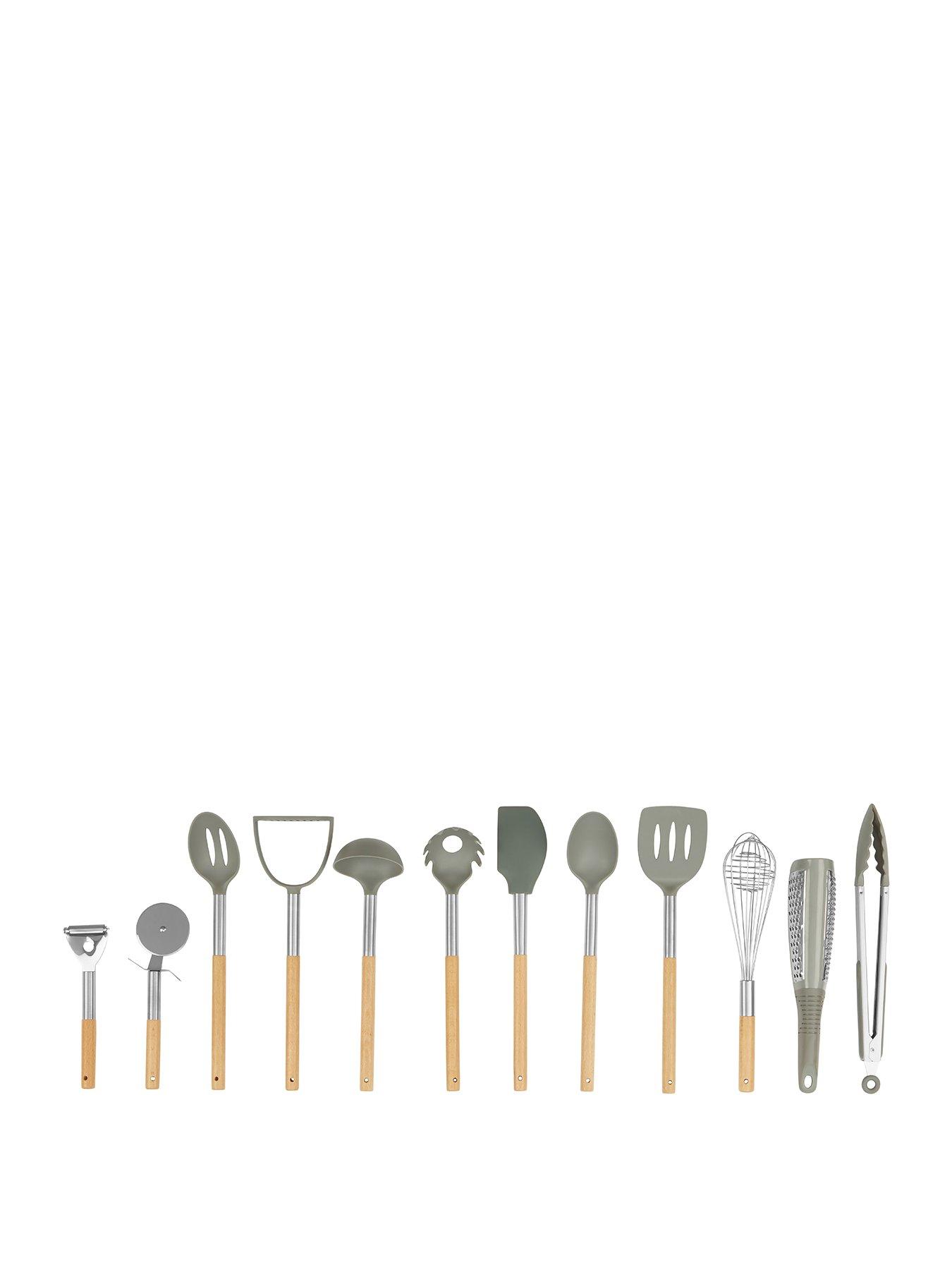 undefined 12pc Kitchen Utensil Set With Beechwood Handles
