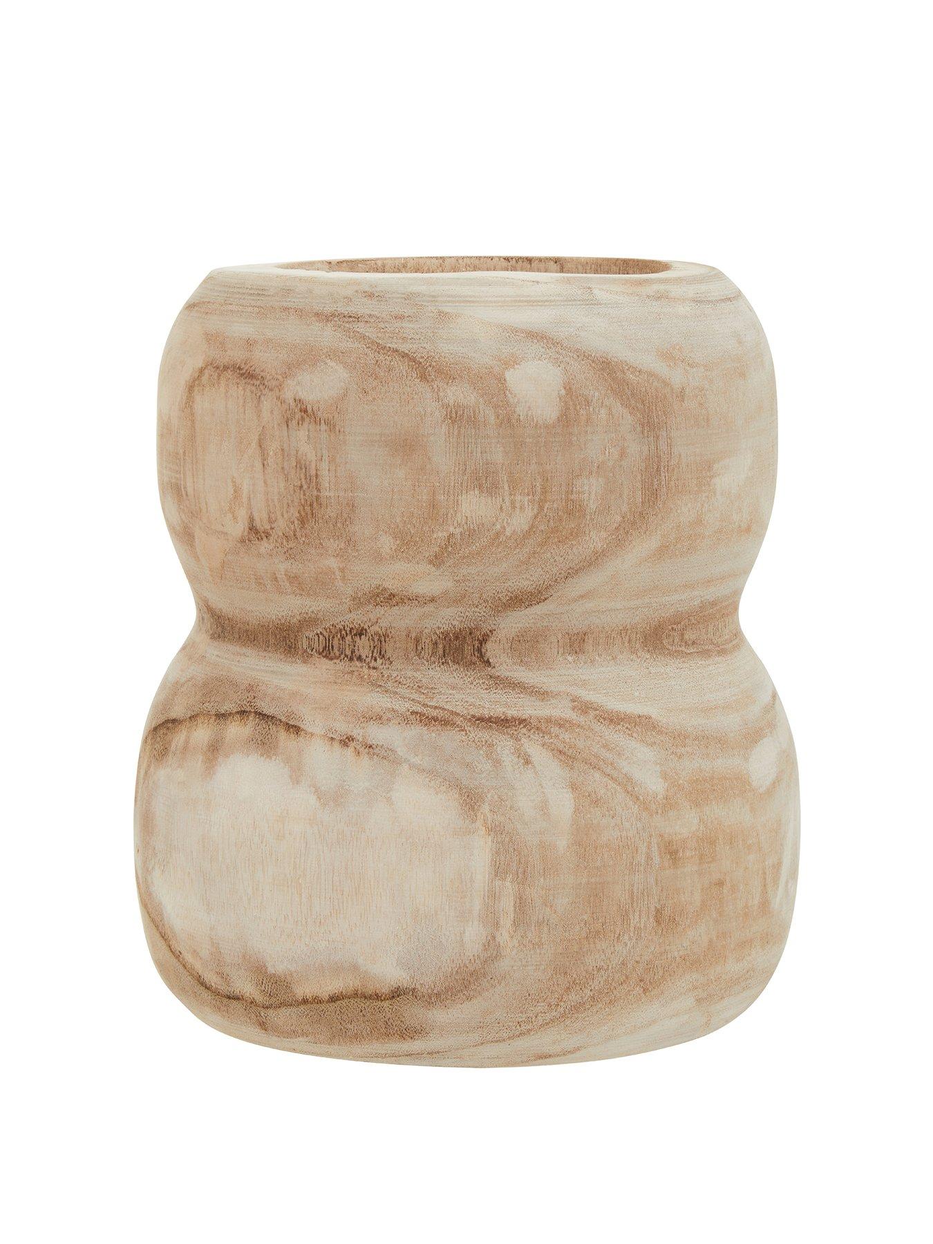 Image 2 of 6 of Interiors By Premier Arlo Natural Wooden Vase