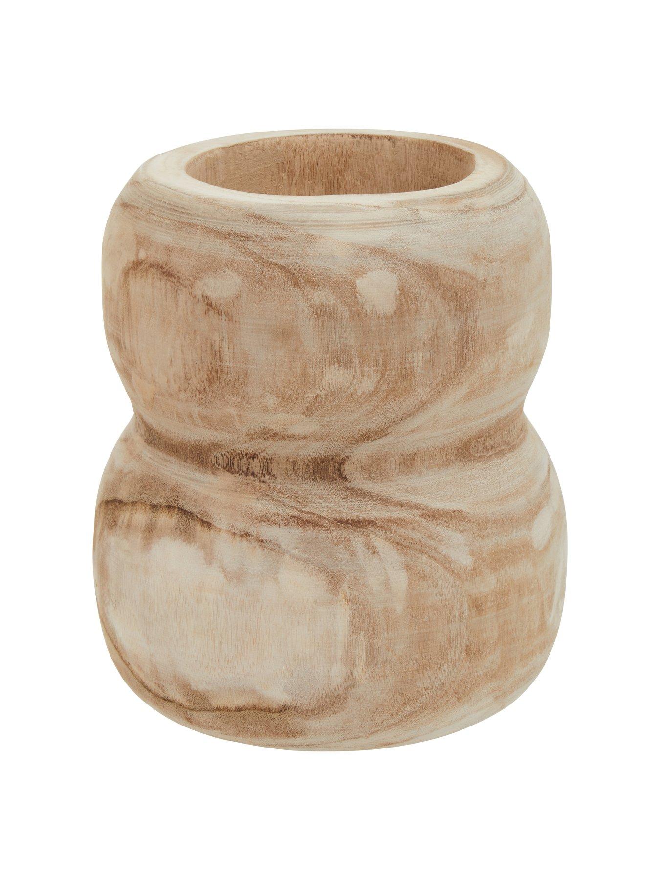 Image 3 of 6 of Interiors By Premier Arlo Natural Wooden Vase
