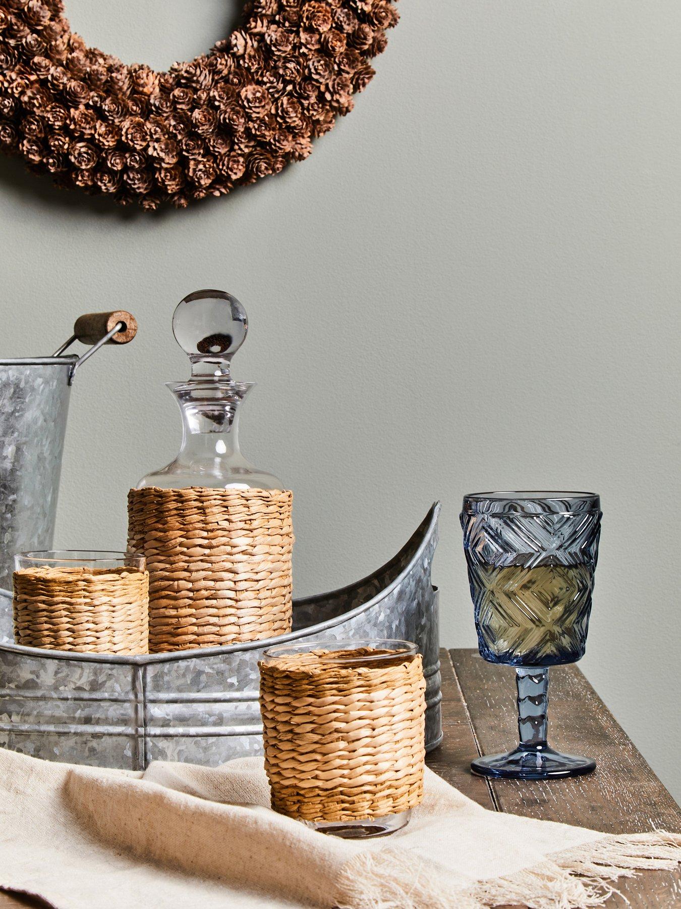 undefined Fleur Set Of Four Blue Wine Glasses