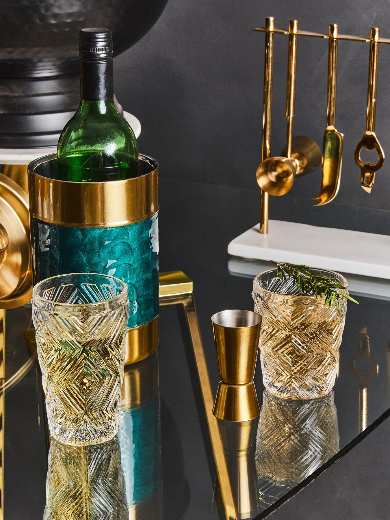 undefined Fleur Set Of Four Clear Glass Tumblers