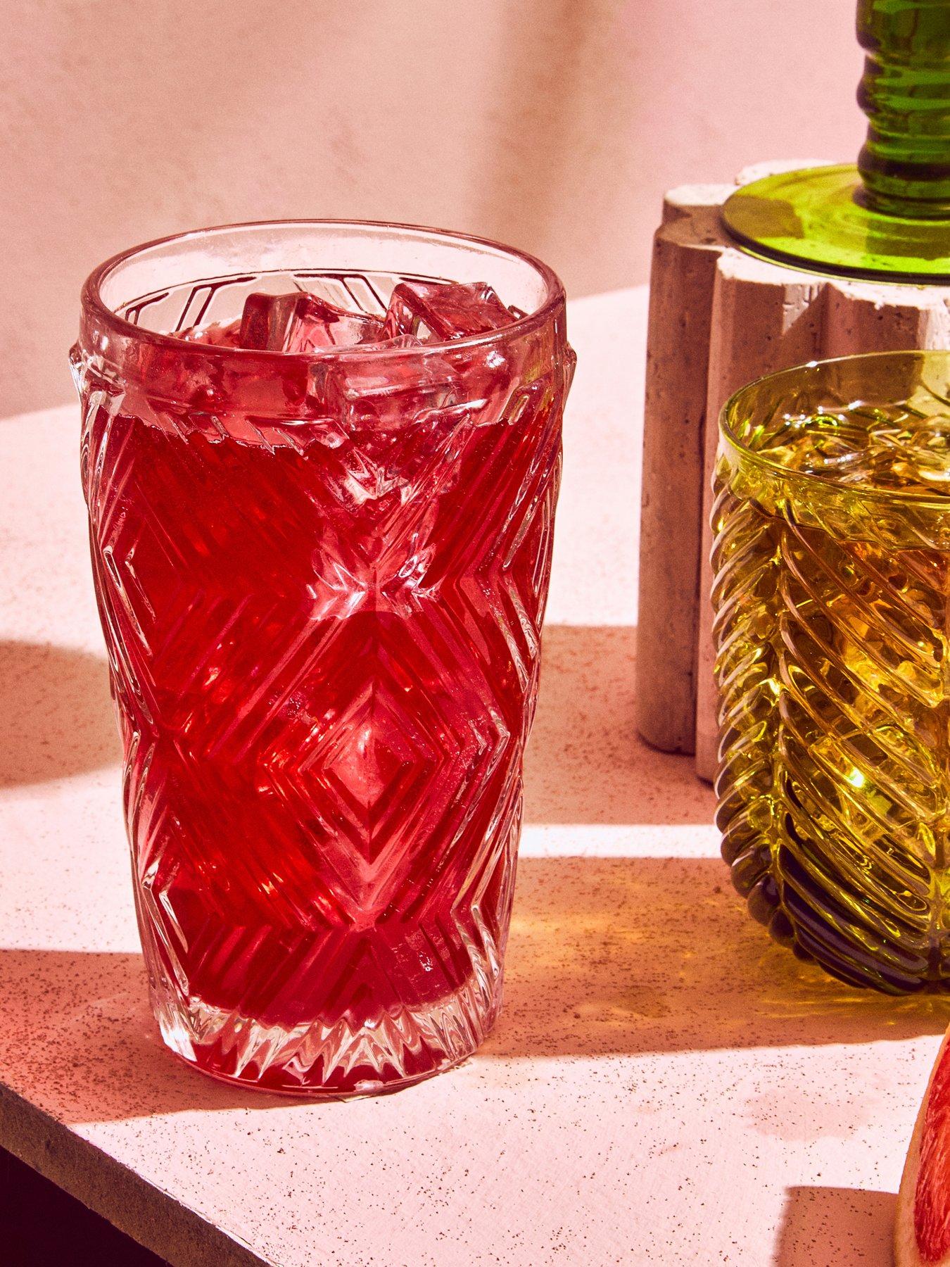 Image 1 of 5 of Interiors By Premier Fleur Set Of Four Clear Highball Glasses