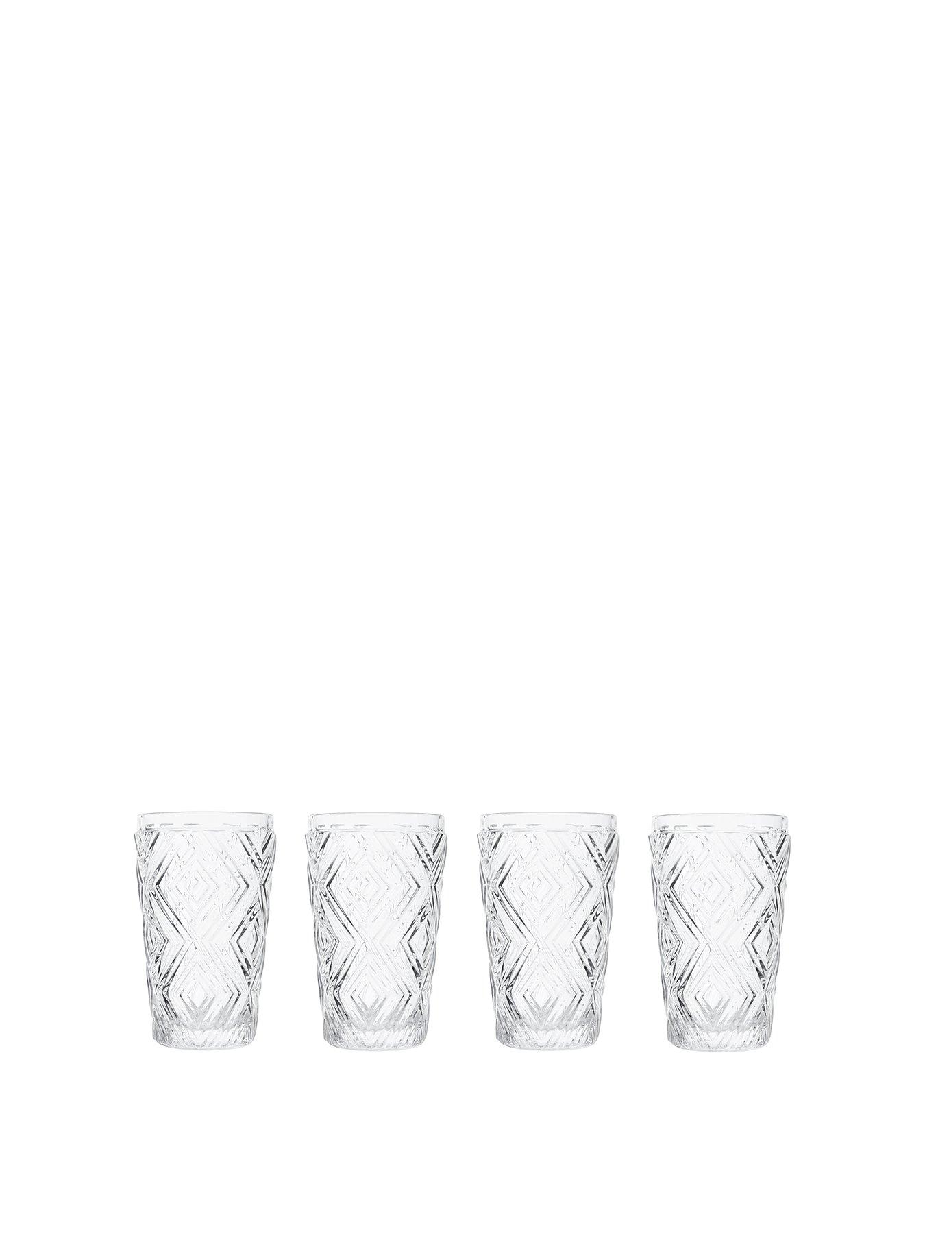 Image 2 of 5 of Interiors By Premier Fleur Set Of Four Clear Highball Glasses