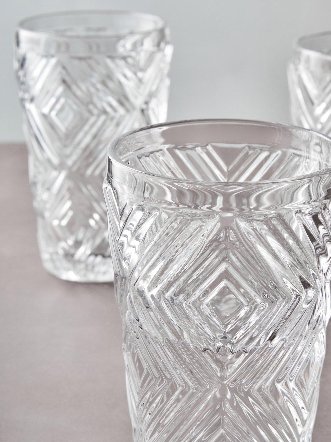 Image 4 of 5 of Interiors By Premier Fleur Set Of Four Clear Highball Glasses