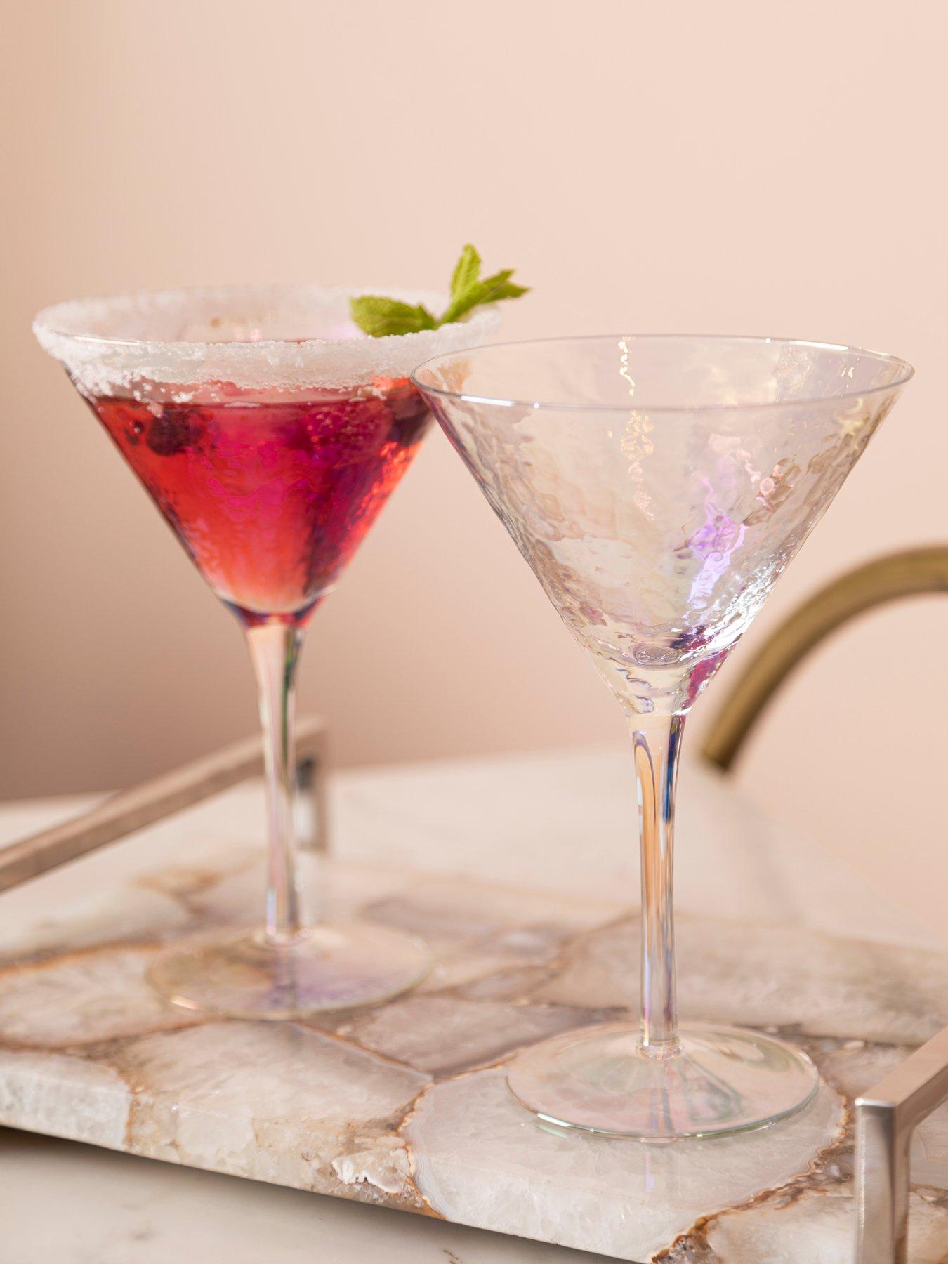 Image 1 of 4 of Interiors By Premier Aurora Set Of 2 Lustre Cocktail Glasses