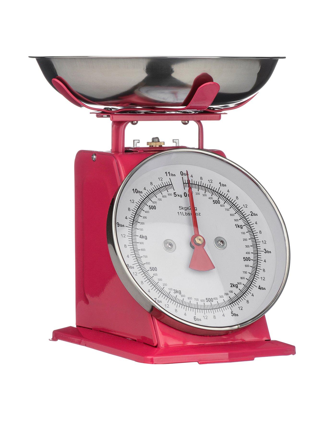 undefined Olivier 5kg Hot Pink Retro Kitchen Scale