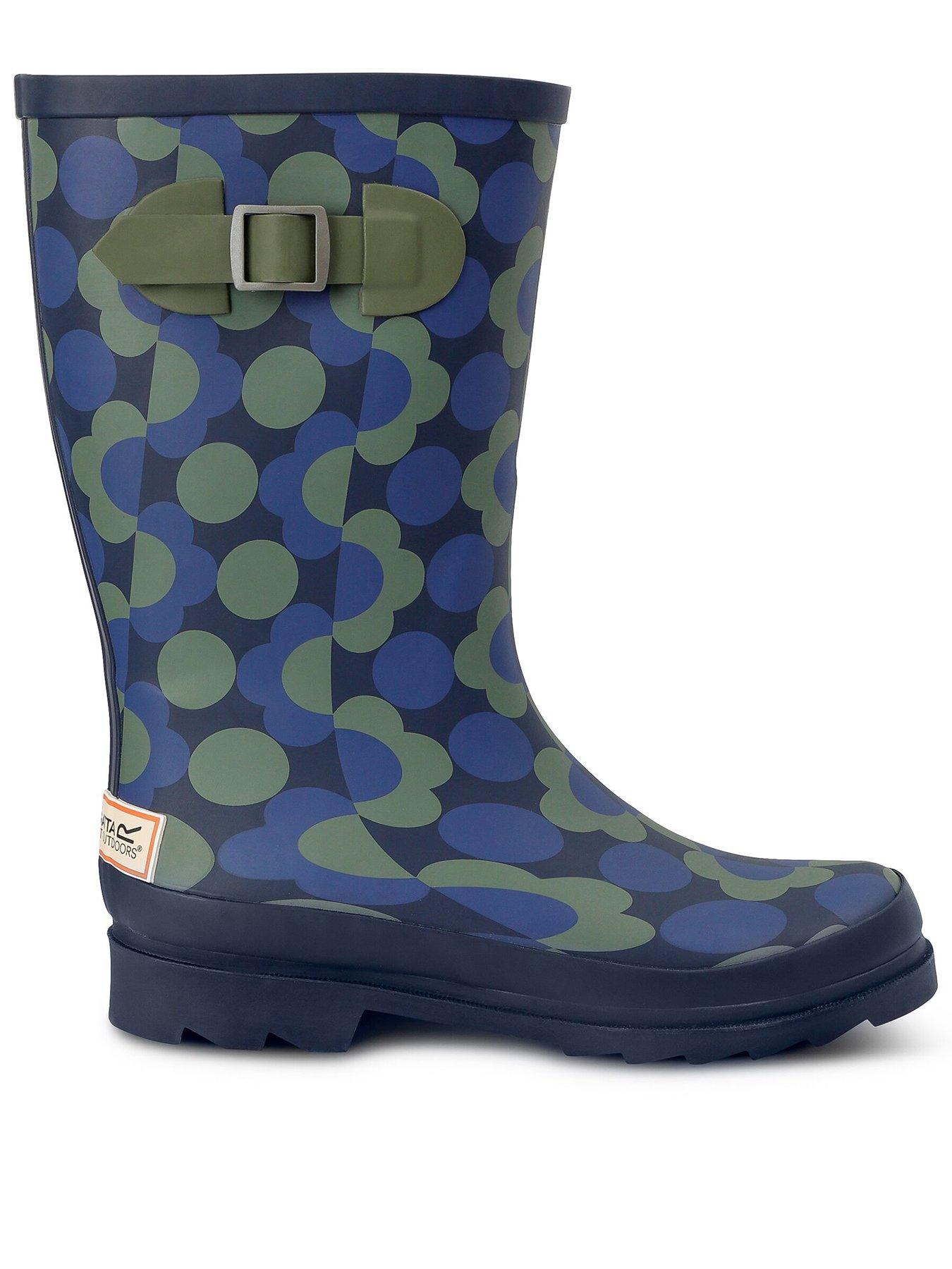 Image 1 of 7 of Regatta Womens Orla Kiely Mid Length Wellies - Blue