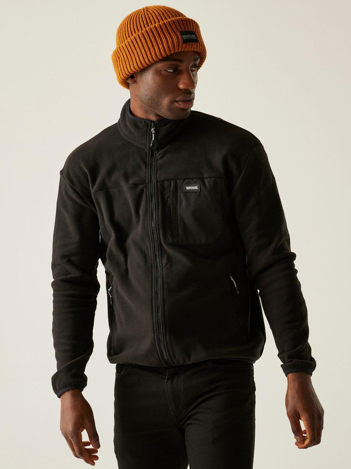 undefined Mens Frankie Full Zip Fleece - Black