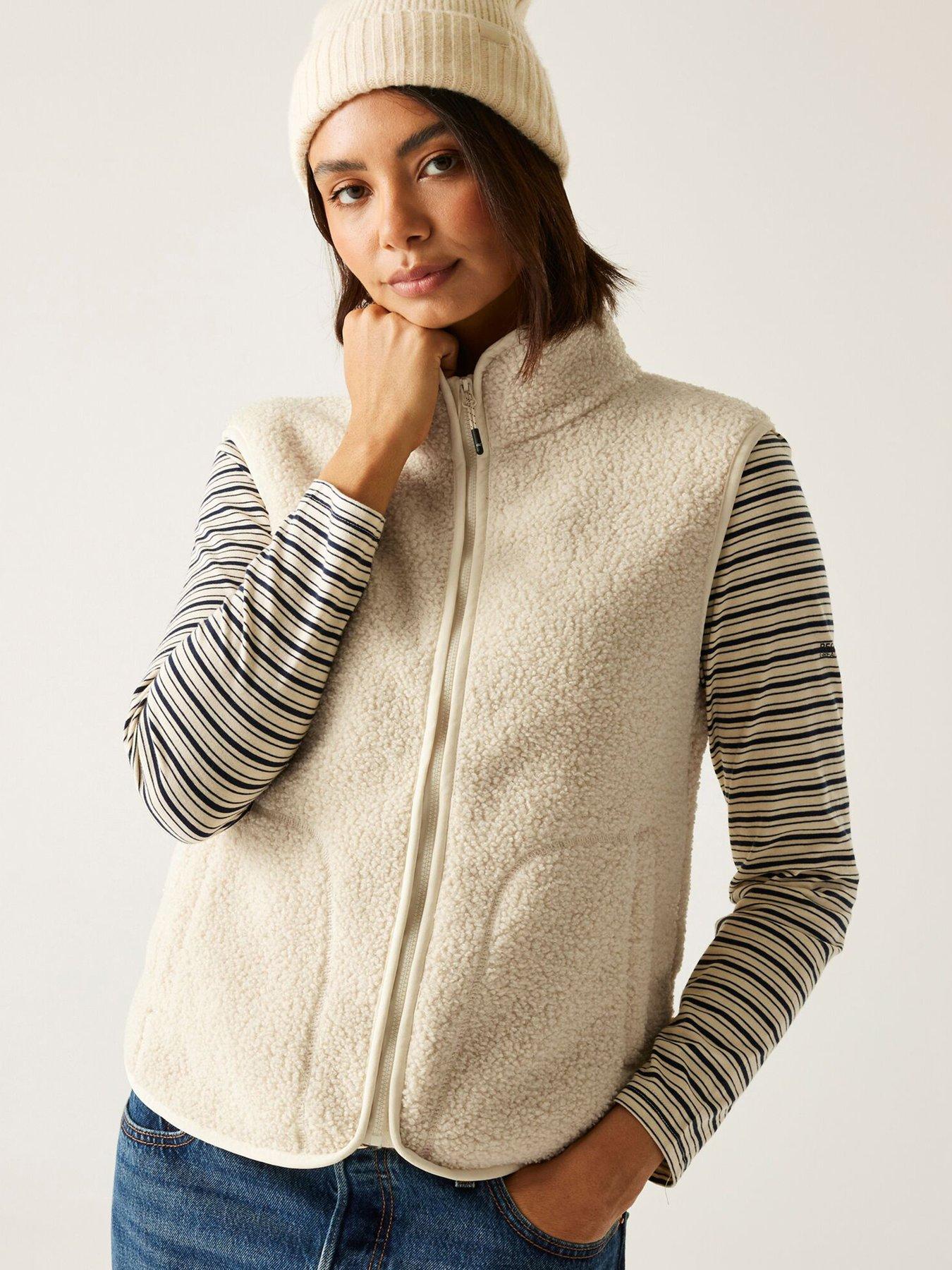 undefined Womens Frankie Borg Gilet - Cream