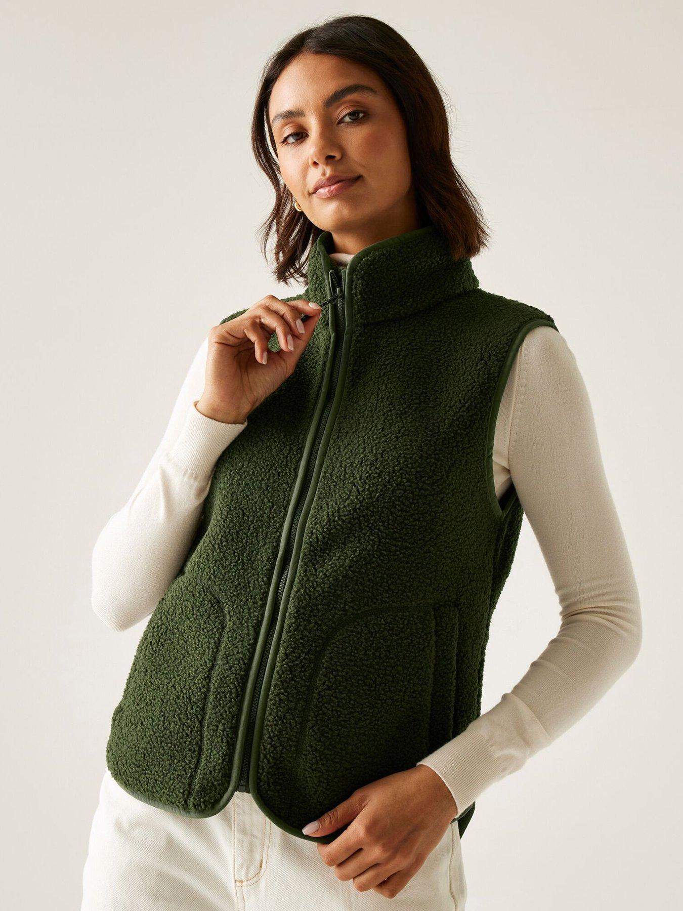 undefined Womens Frankie Borg Gilet - Green