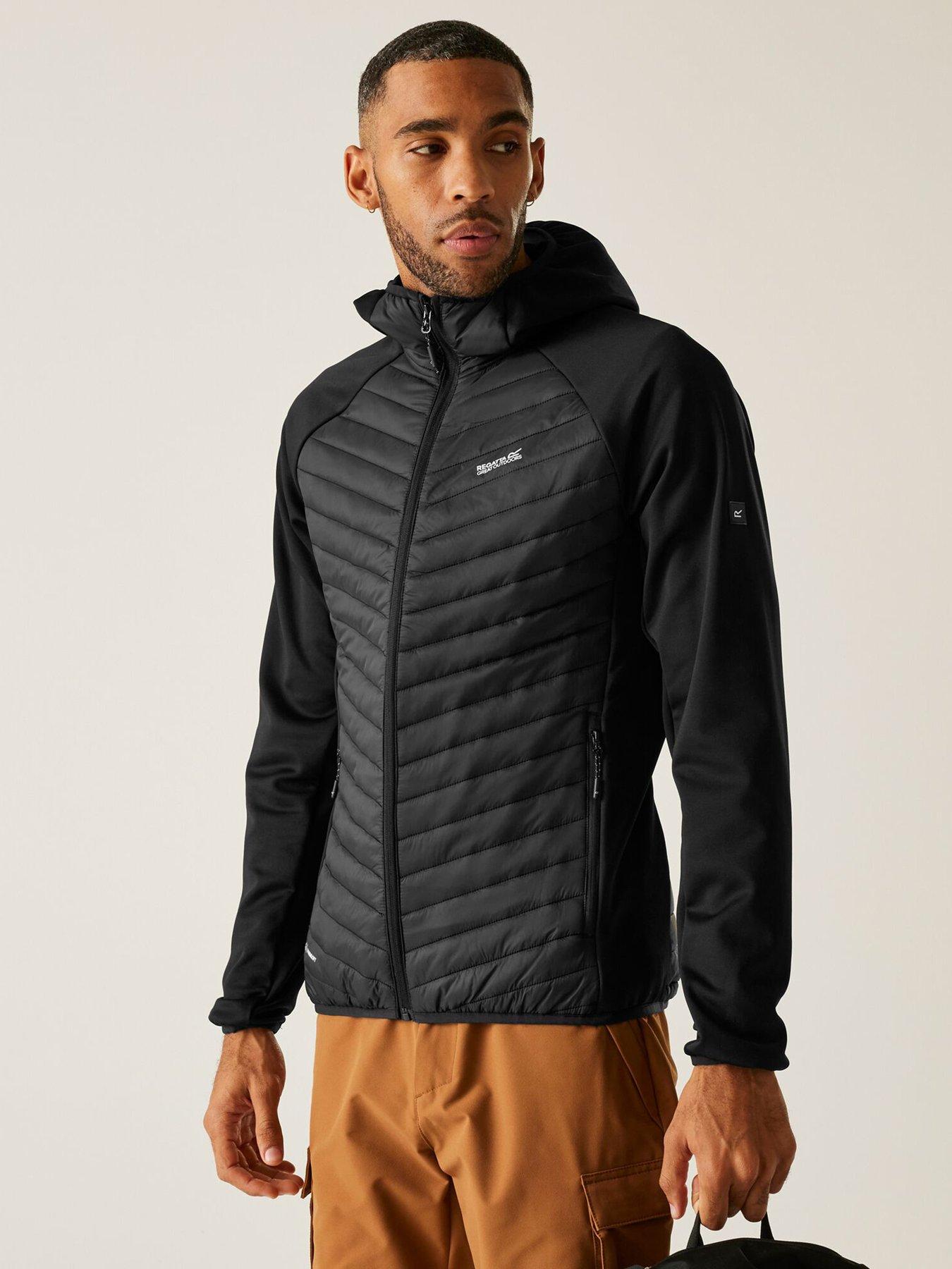  image of regatta-mens-andreson-hybrid-padded-jacket-black
