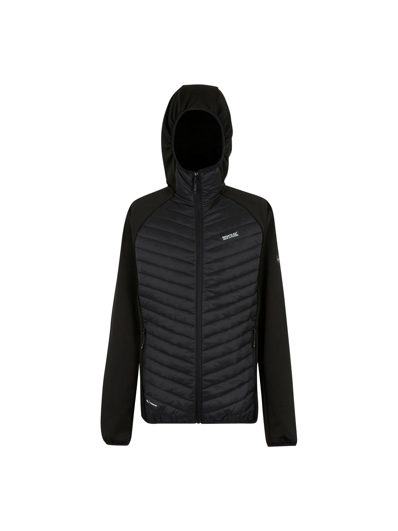  image of regatta-mens-andreson-hybrid-padded-jacket-black