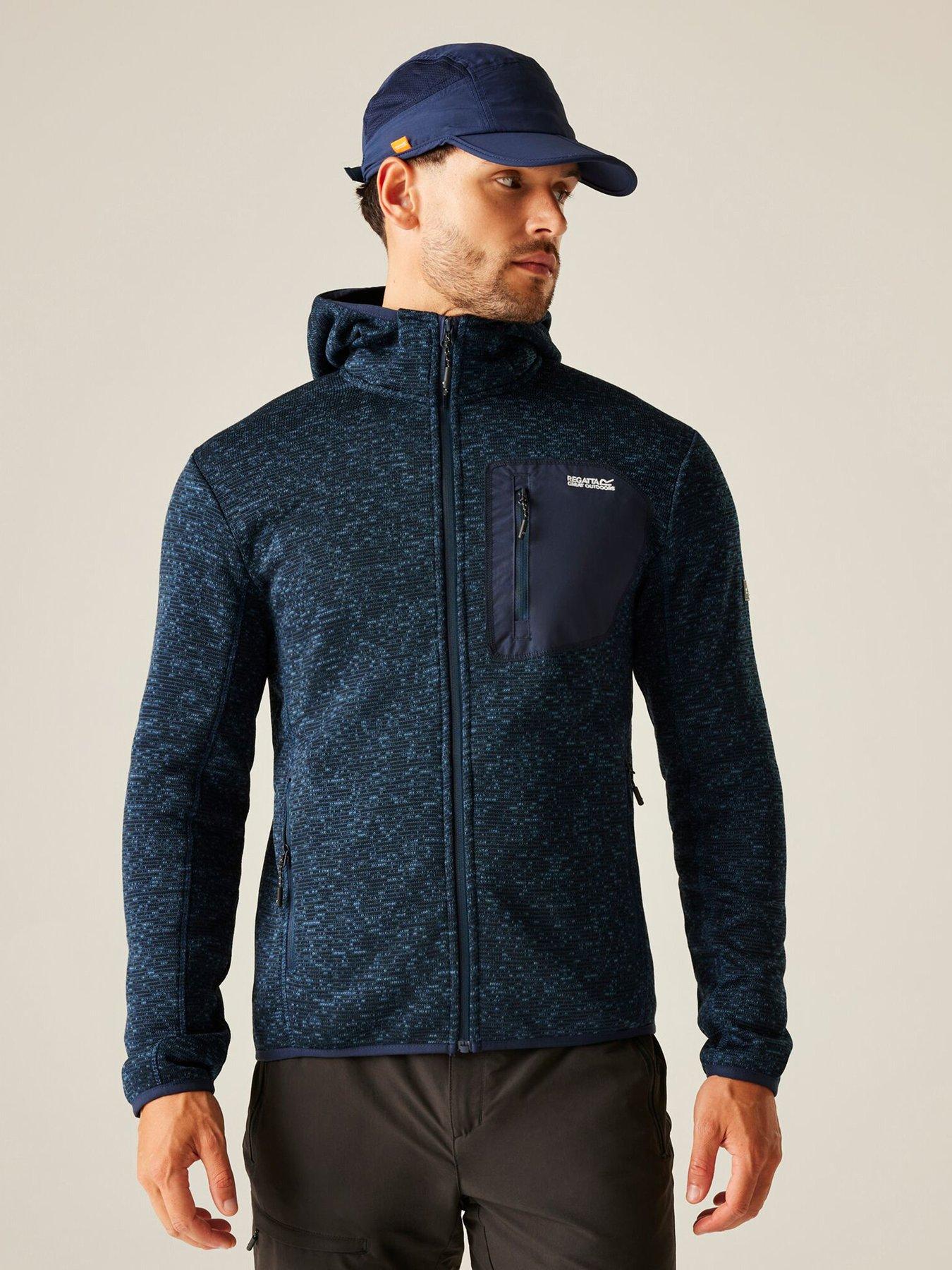 Image 1 of 6 of Regatta Mens Mens Newhill Hooded Fleece - Blue