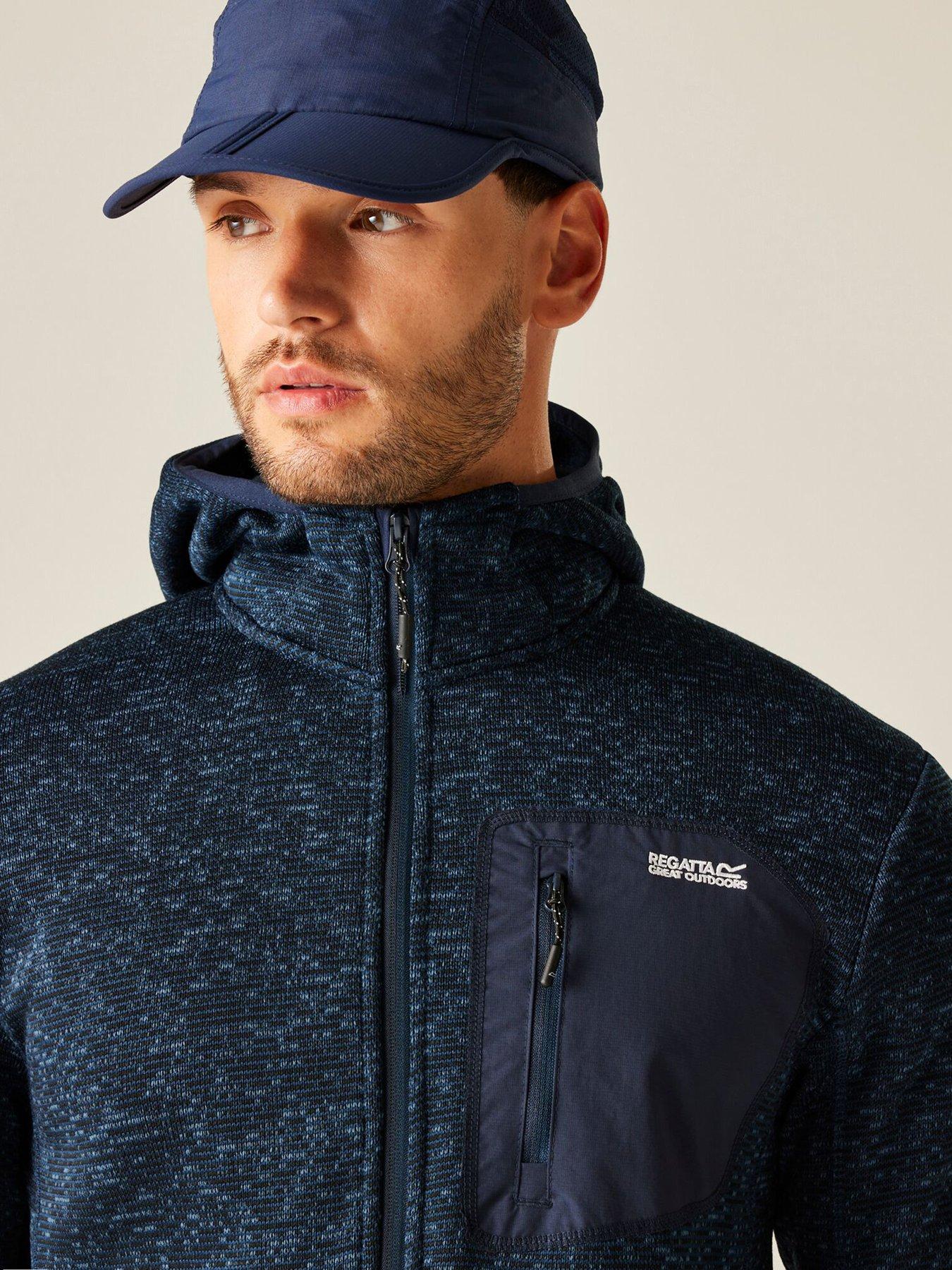 Image 4 of 6 of Regatta Mens Mens Newhill Hooded Fleece - Blue