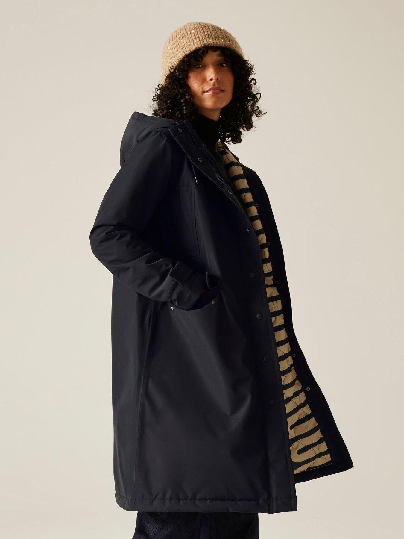 Image 4 of 6 of Regatta Womens Orla Kiely Waterproof Insulated Long Jacket - Black