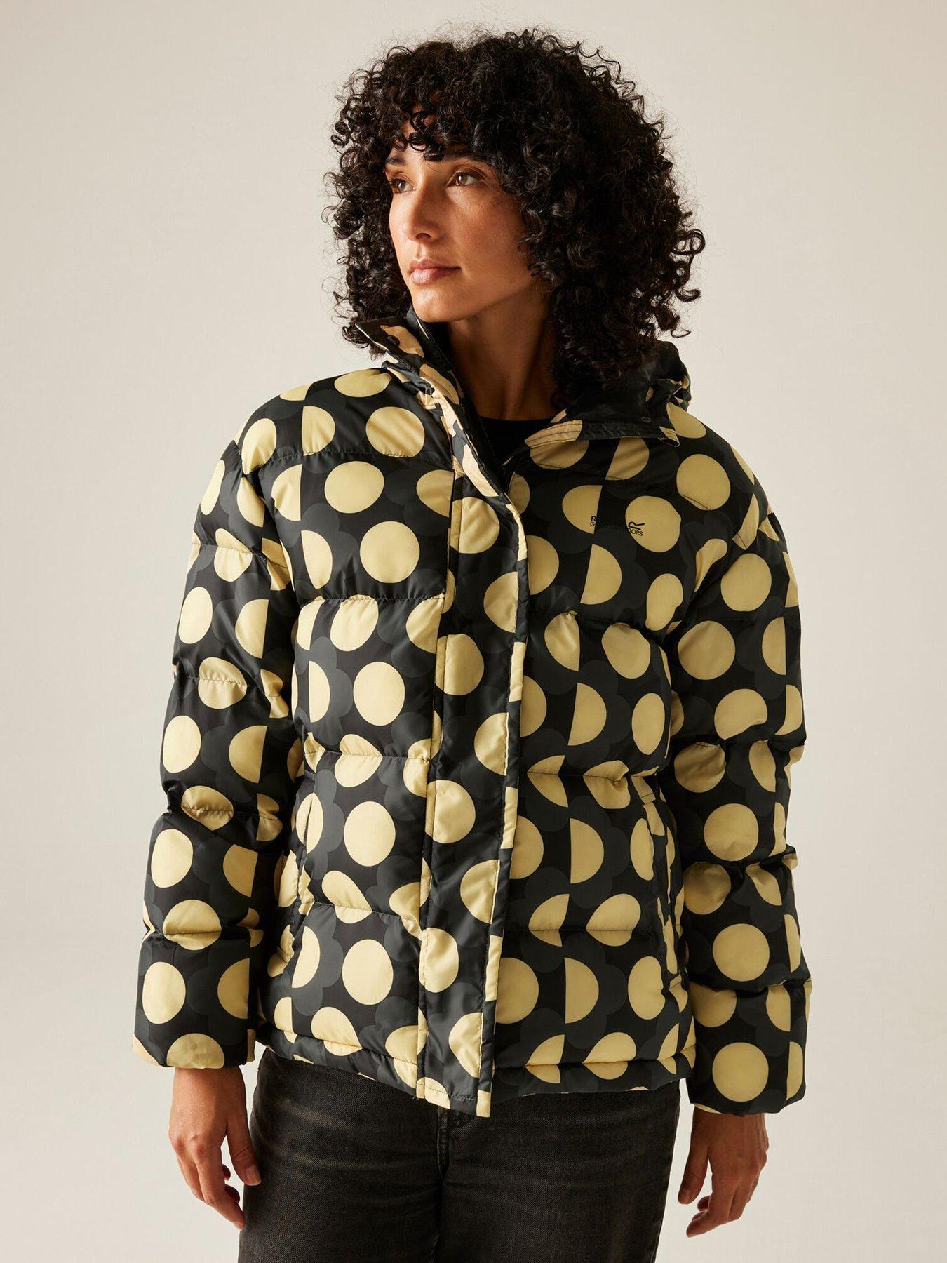 undefined Womens Orla Kiely Padded Jacket - Black/yellow