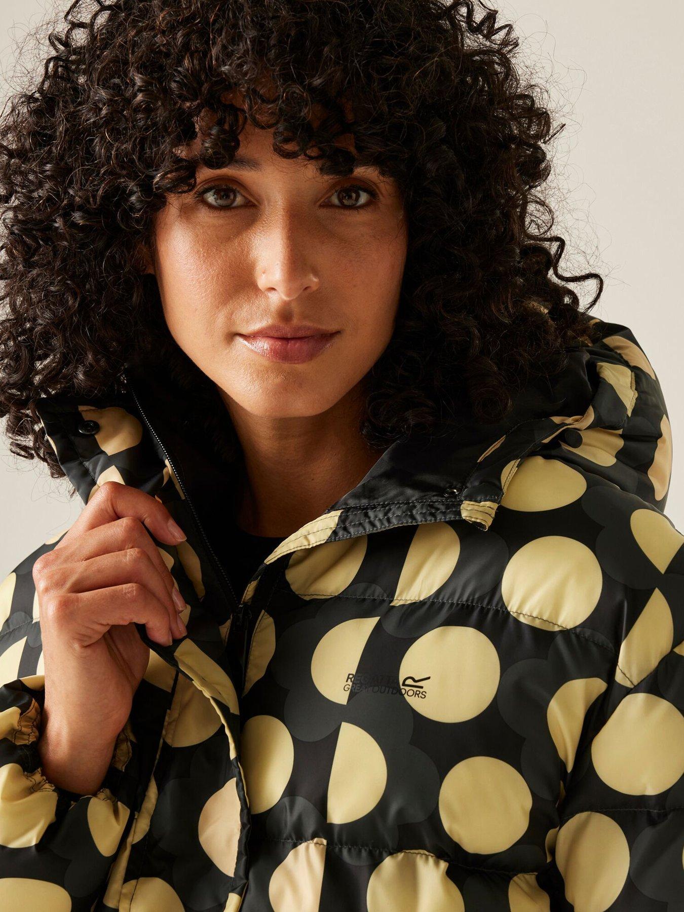 Image 4 of 6 of Regatta Womens Orla Kiely Padded Jacket - Black/yellow