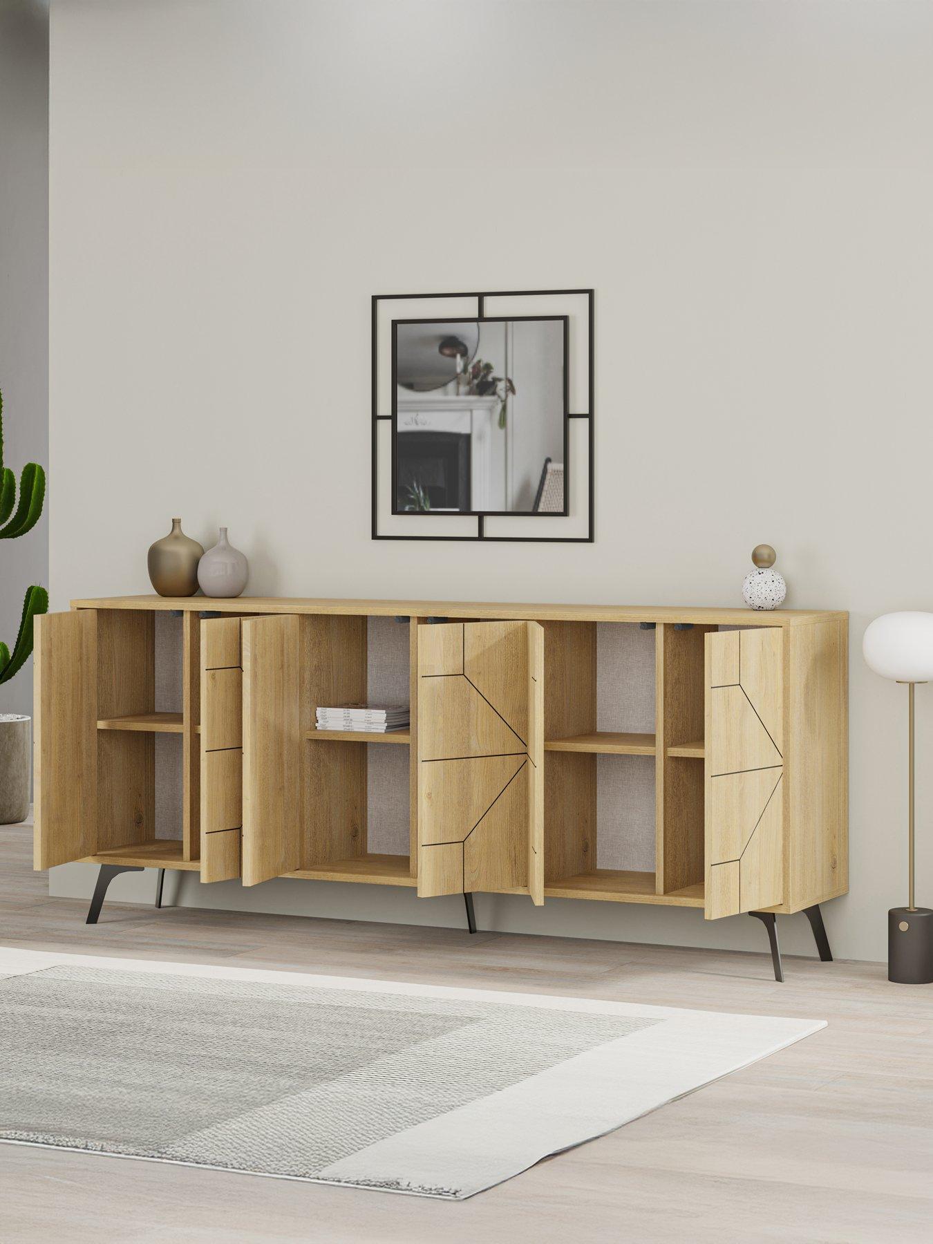 Image 3 of 7 of Decortie Dune Large Sideboard - Light Oak