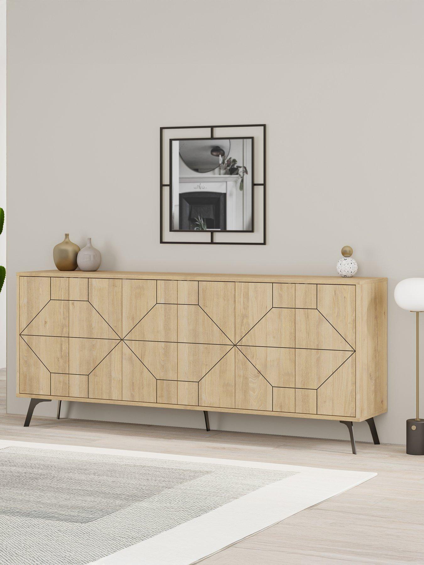 Image 4 of 7 of Decortie Dune Large Sideboard - Light Oak