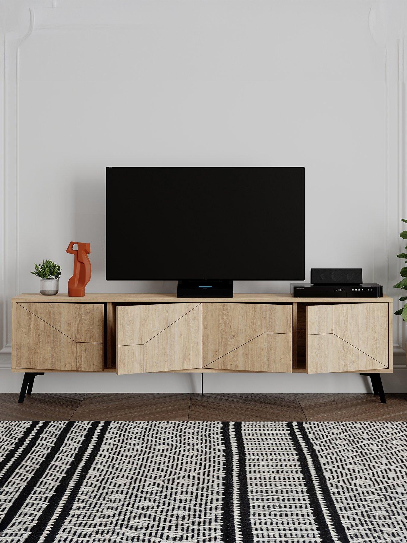  image of decortie-dune-tv-stand-light-oak