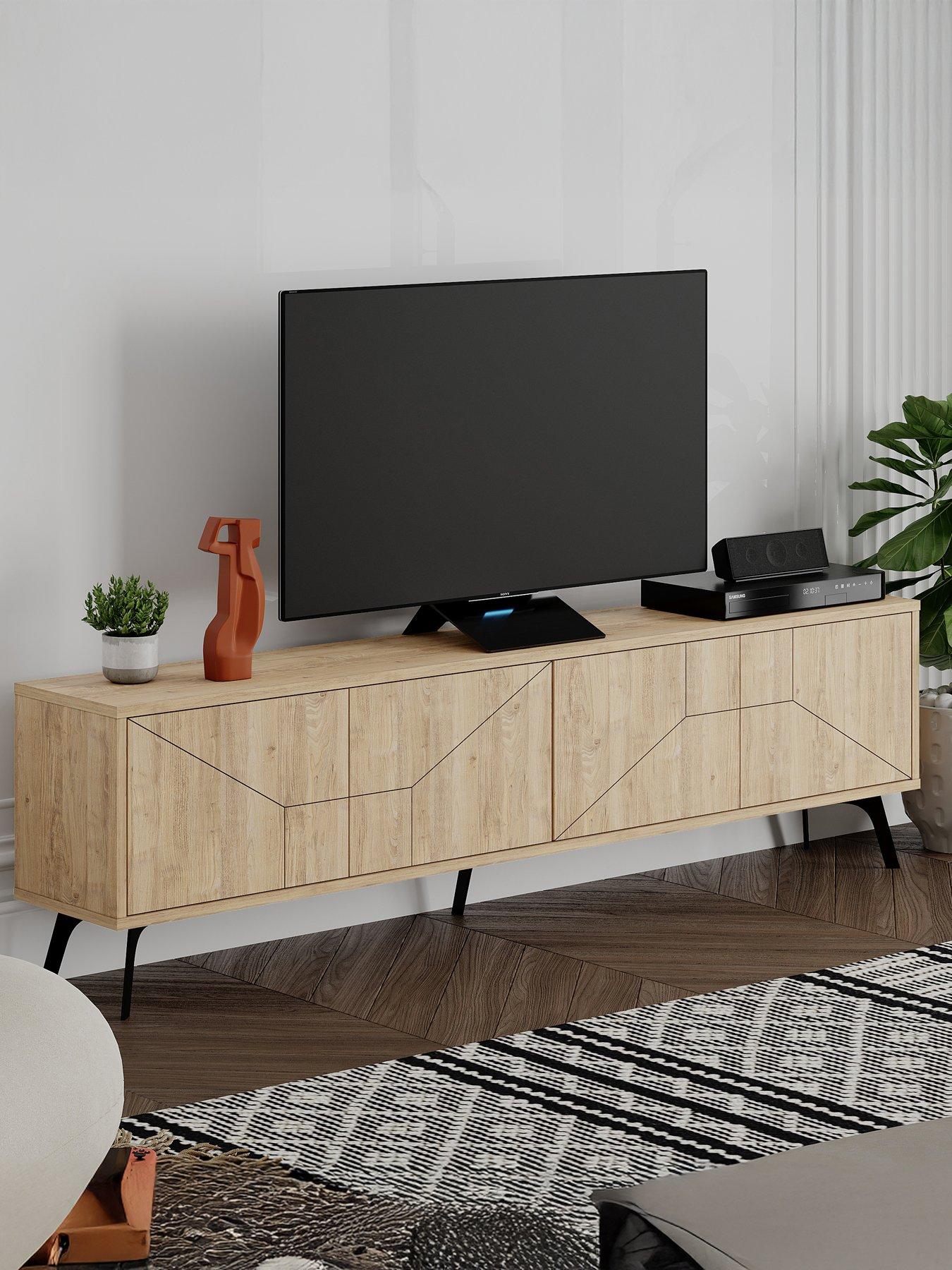  image of decortie-dune-tv-stand-light-oak