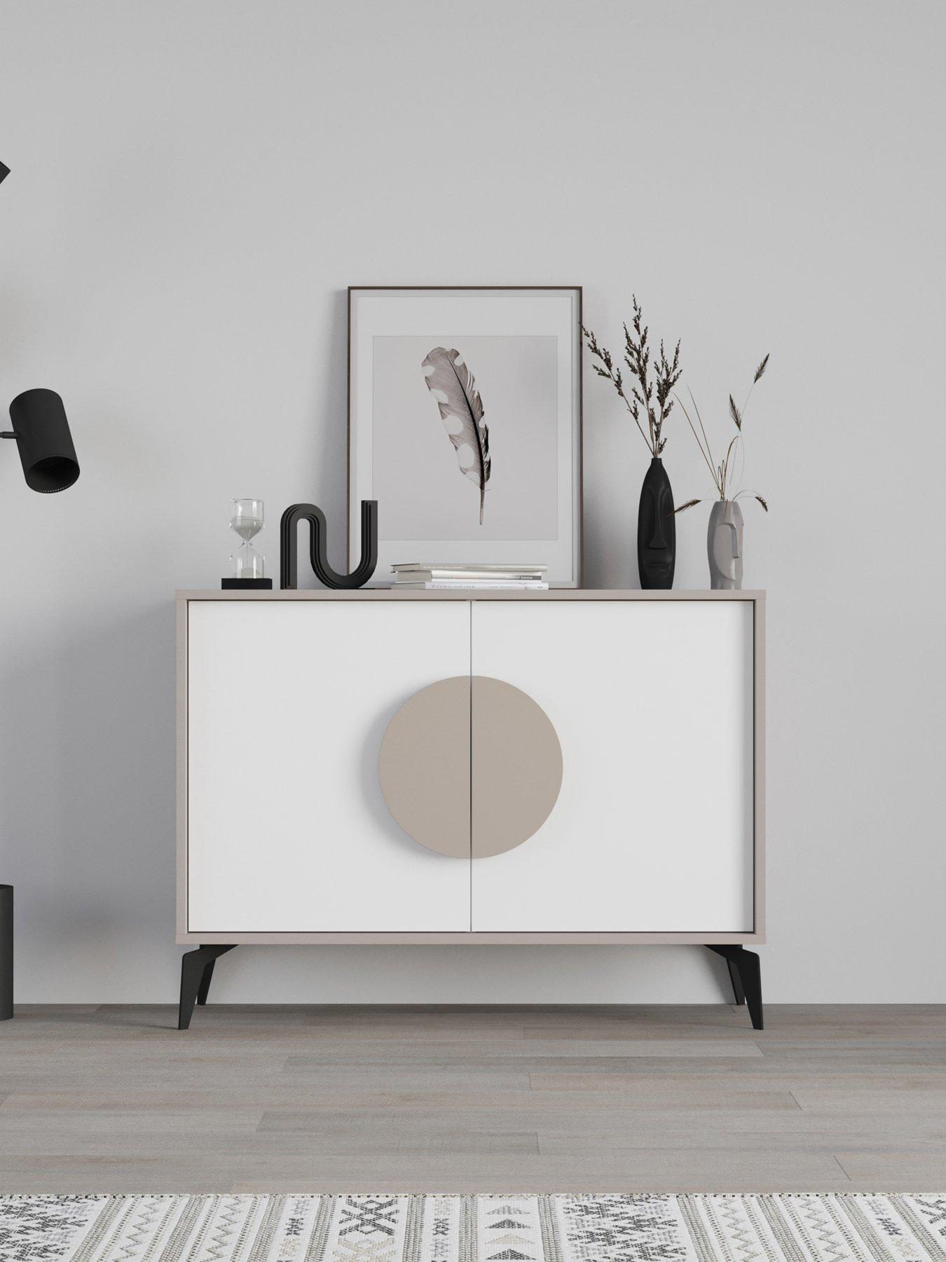 Image 1 of 7 of Decortie Gora Sideboard - Mocha/white