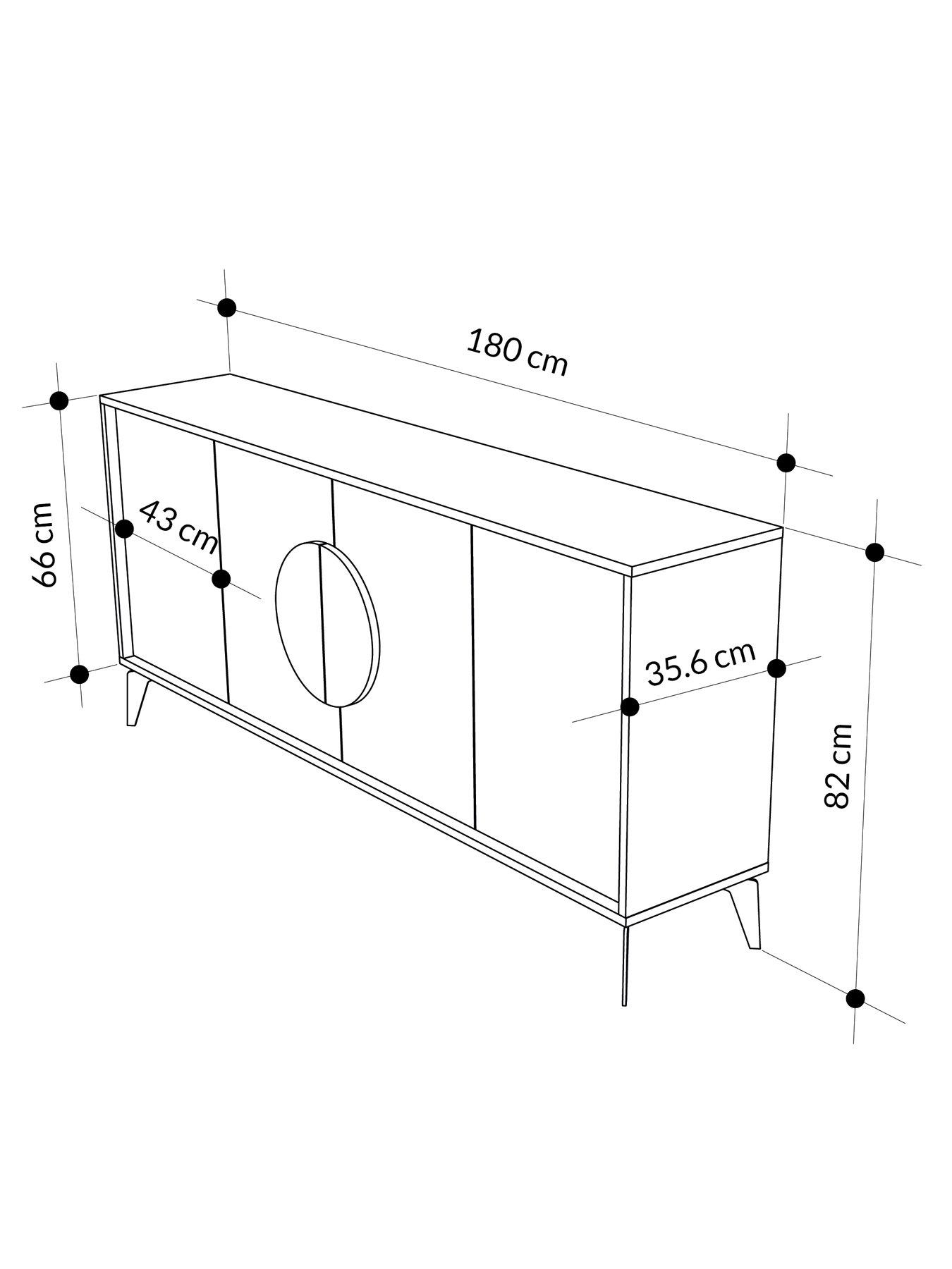 Image 6 of 7 of Decortie Gora Large Sideboard - Dark Oak