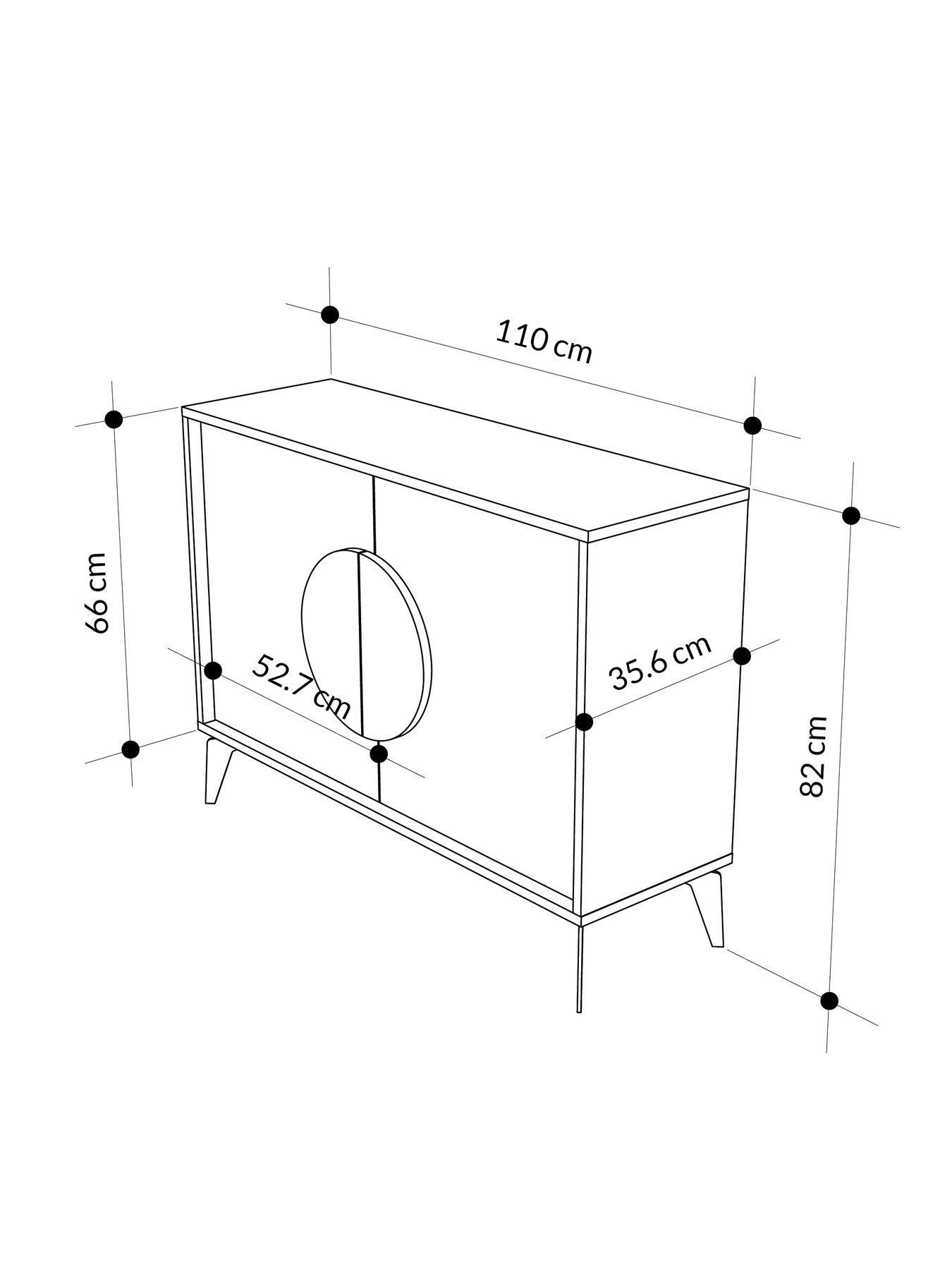 Image 6 of 7 of Decortie Gora Sideboard - Dark Oak