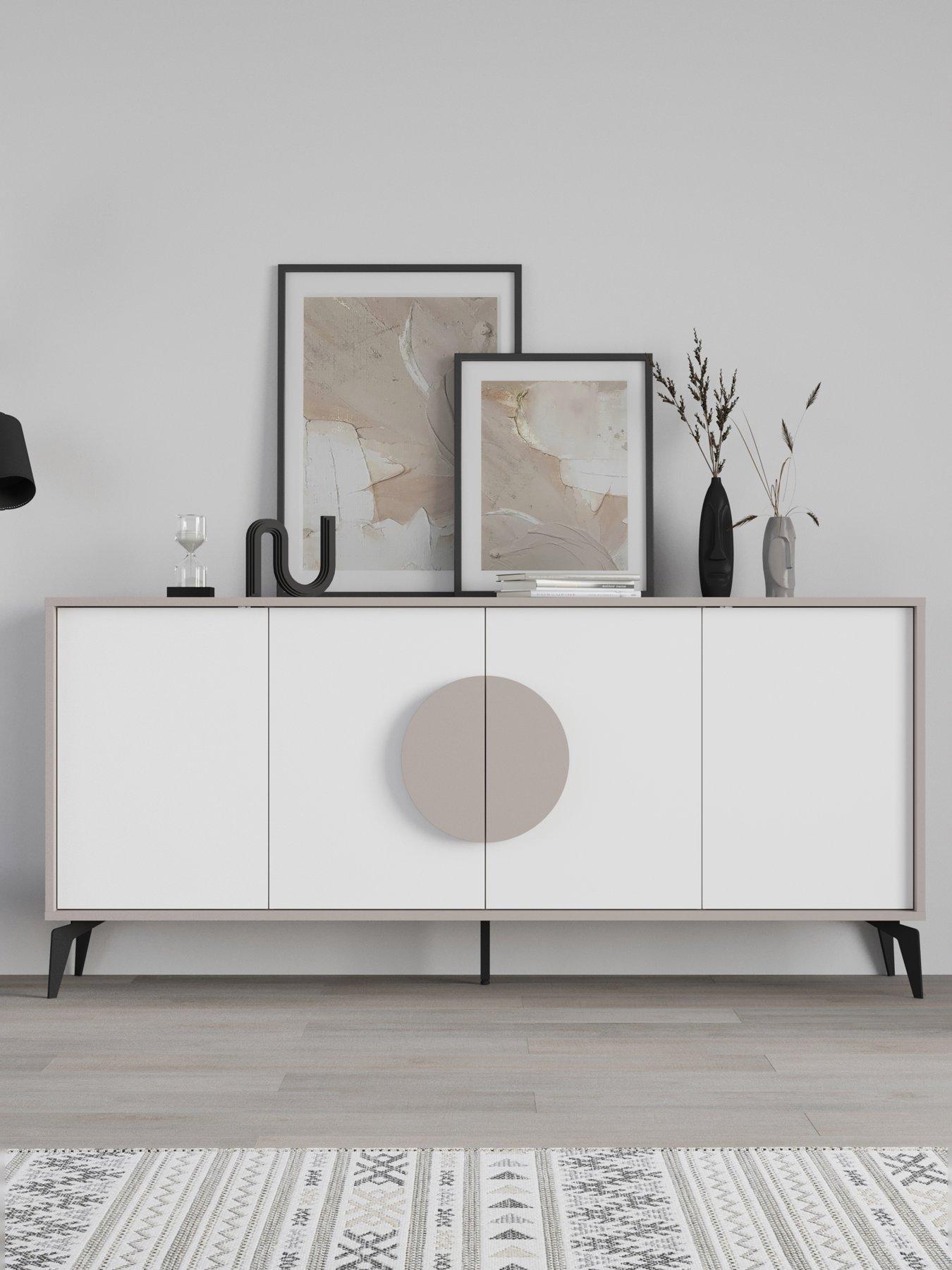 Decortie Gora Large Sideboard - Mocha/white