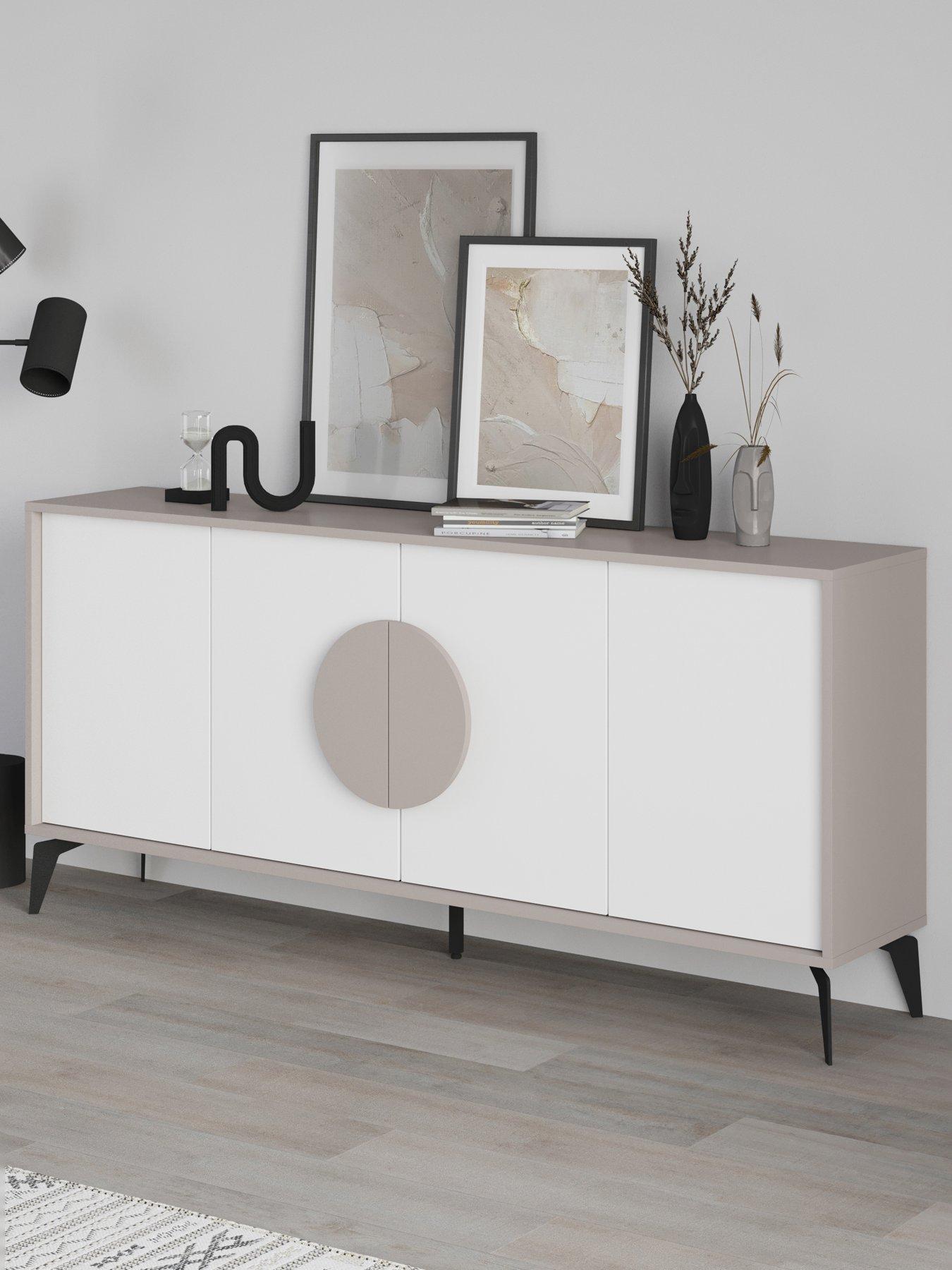 Image 3 of 7 of Decortie Gora Large Sideboard - Mocha/white