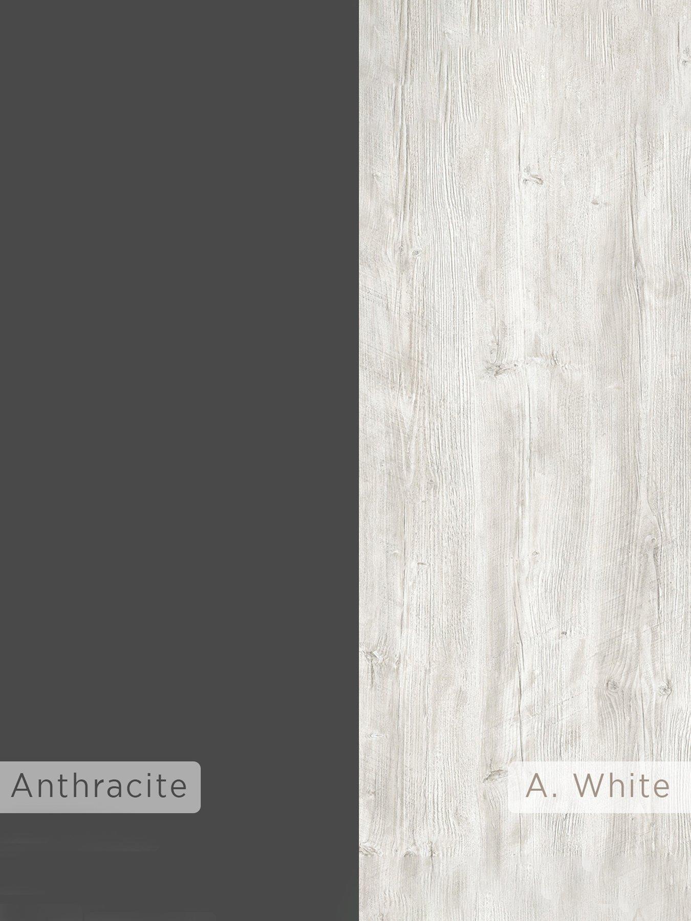 Image 4 of 4 of Decortie Piri Bookcase Shelf Unit - Ancient White/anthracite