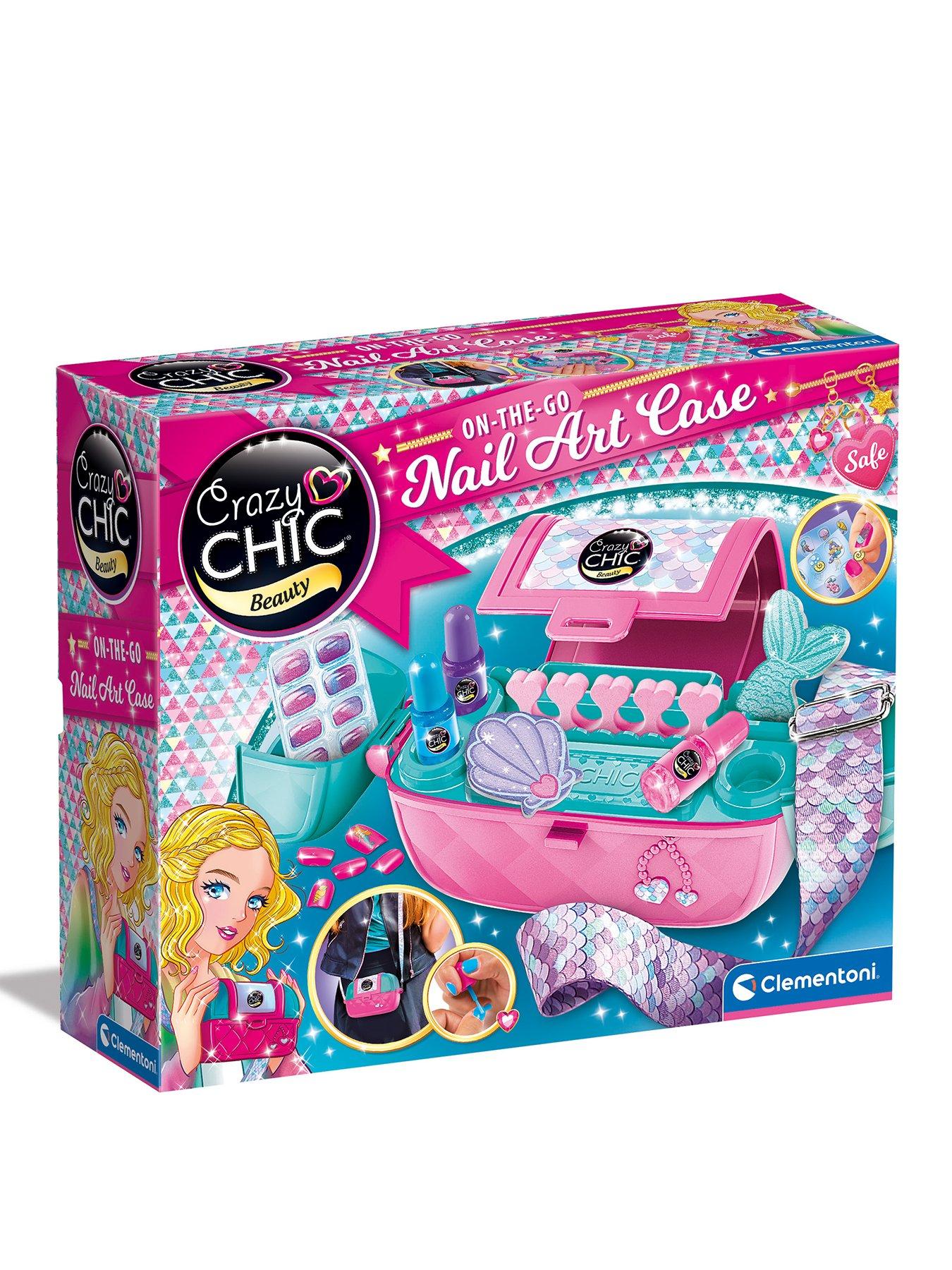  image of clementoni-crazy-chic-on-the-go-nail-art-case