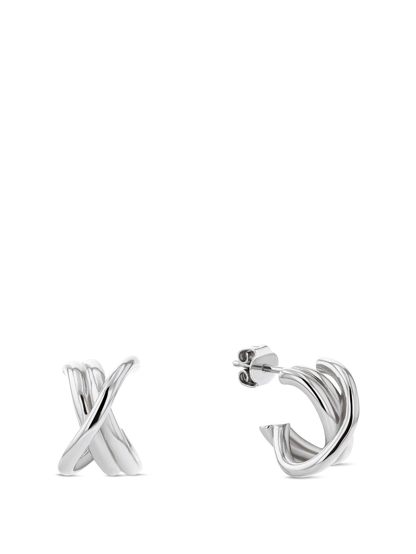 undefined Women's Stainless Steel Nautical Knot Earrings