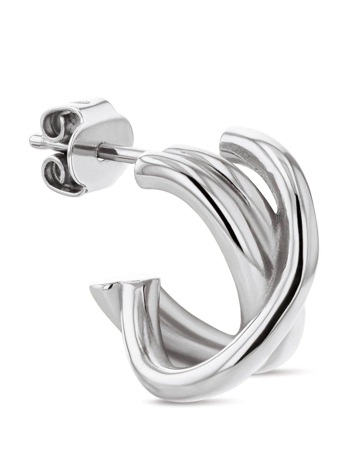 Image 2 of 3 of Tommy Hilfiger Women's Stainless Steel Nautical Knot Earrings