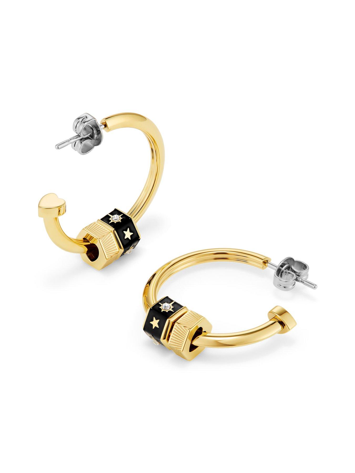 Image 3 of 7 of Olivia Burton Signature Bead Charm Hoop Earrings