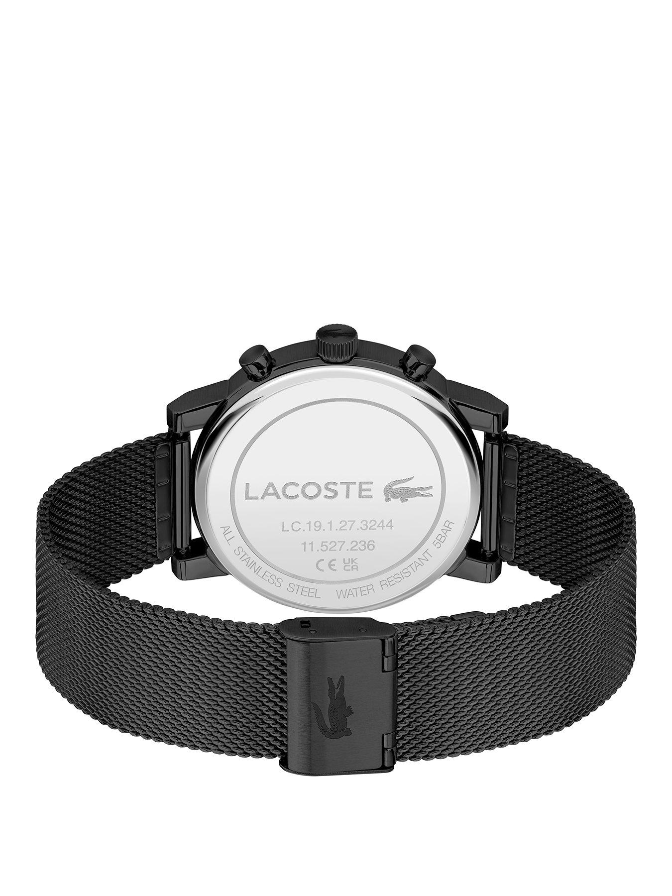  image of lacoste-mens-lacoste-replay-multifunction-black-ip-watch