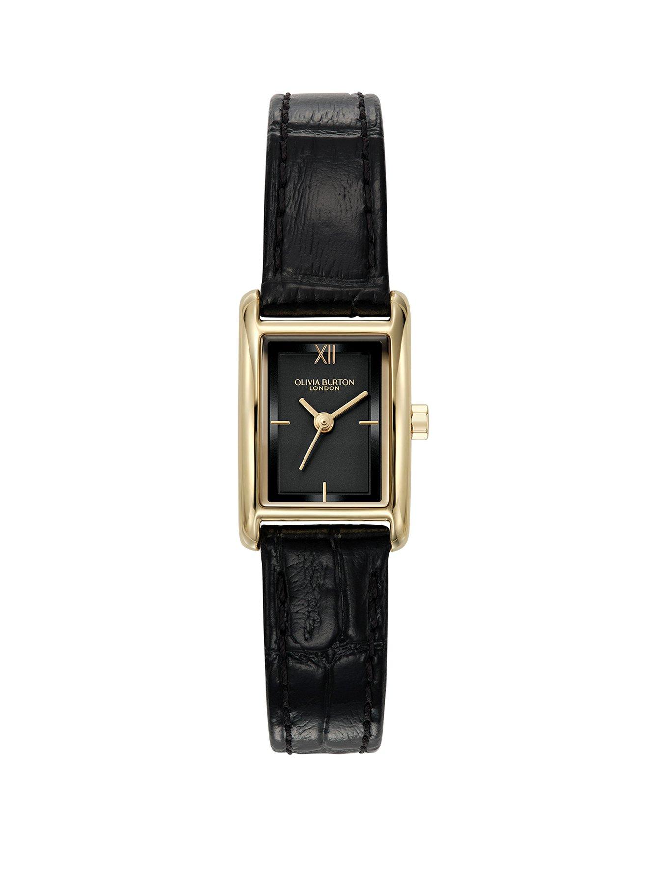 Image 1 of 8 of Olivia Burton 16x24mm Petit Grove Croc Leather Strap Watch