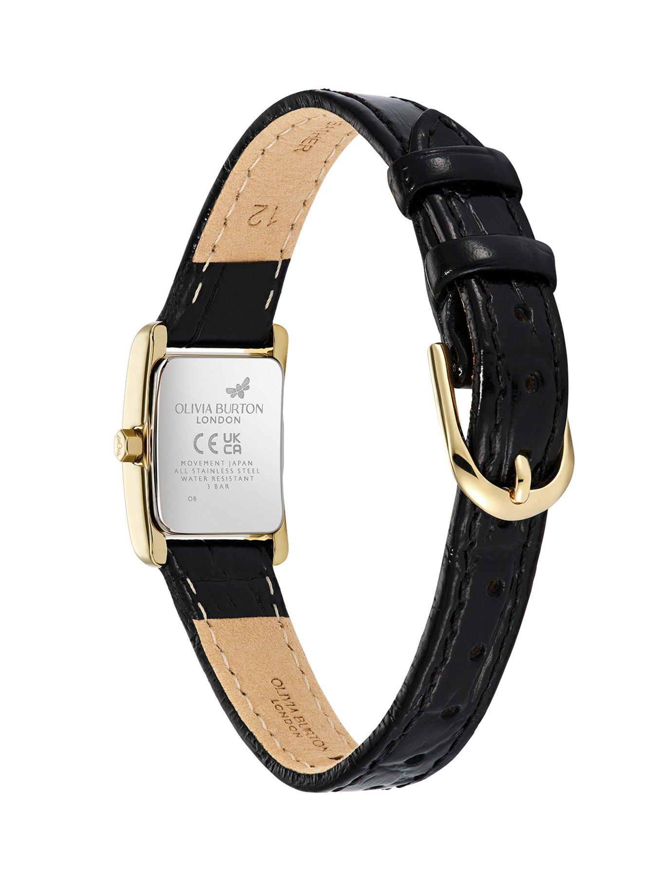 Image 4 of 8 of Olivia Burton 16x24mm Petit Grove Croc Leather Strap Watch