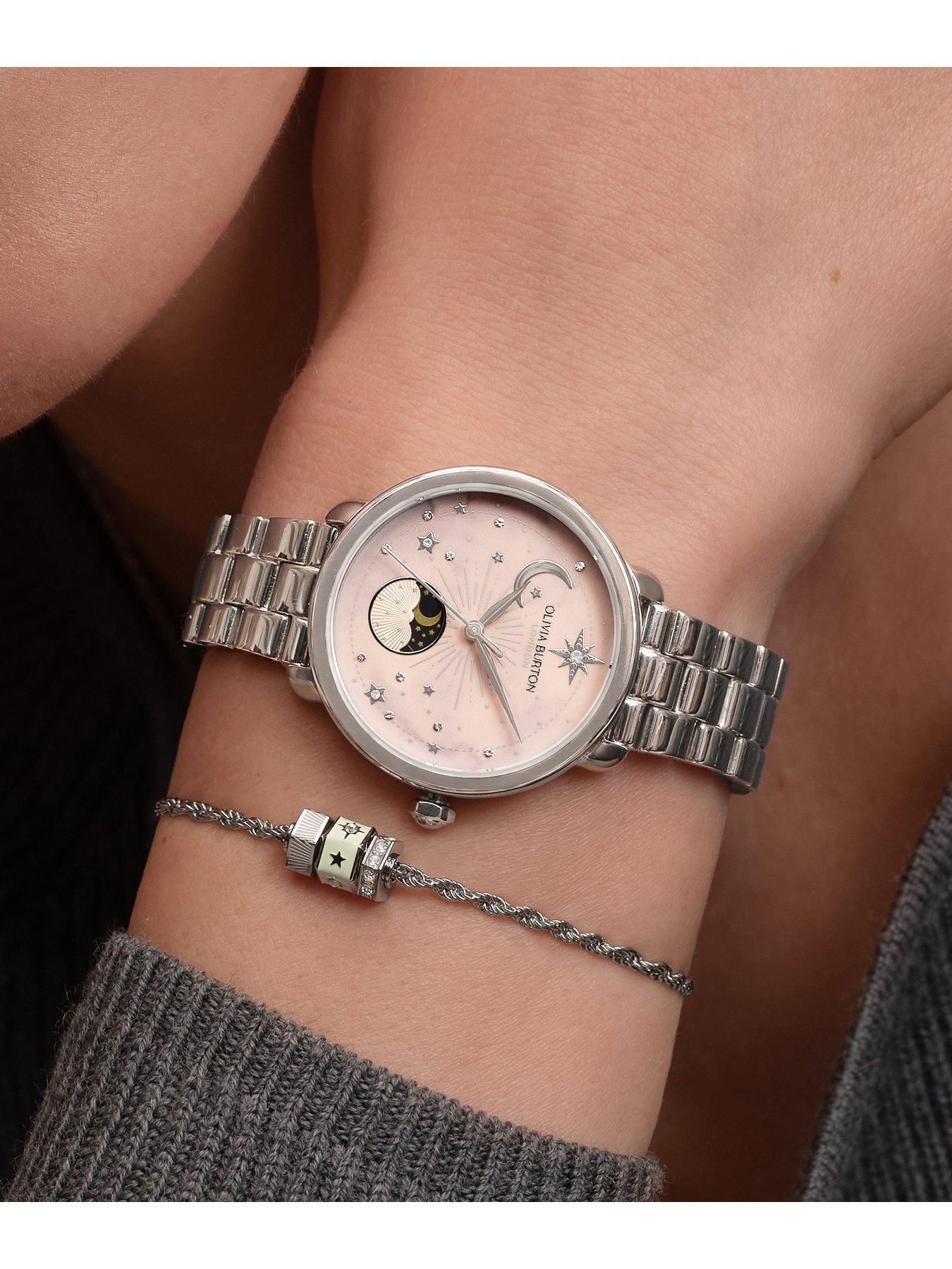 Image 6 of 8 of Olivia Burton 34mm Moonphase Stainless Steel Watch