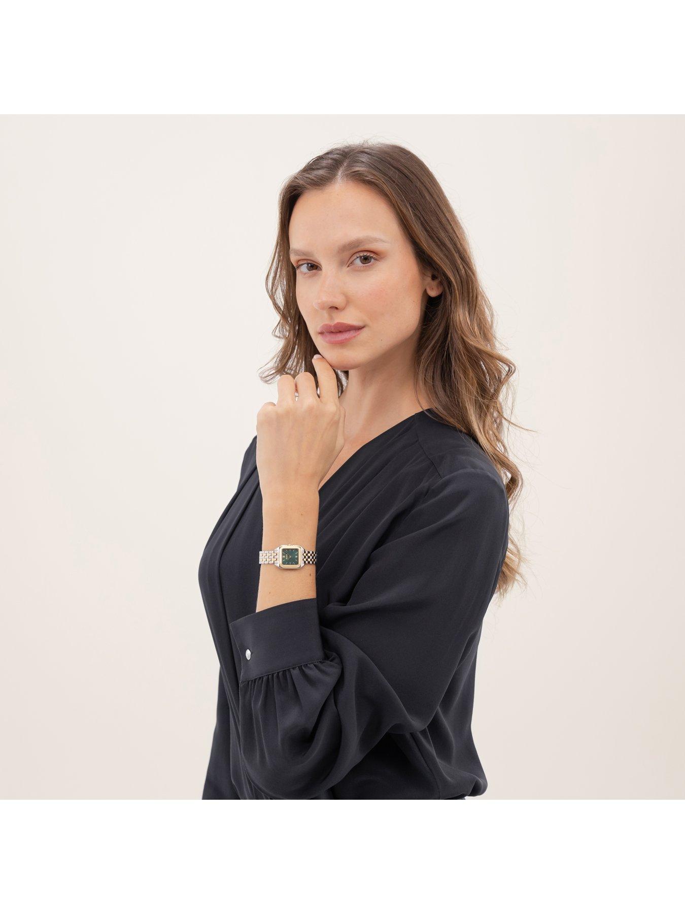 Image 4 of 8 of BOSS Ladies Mae Petite Soft Square Two Tone Bracelet Watch - Multi