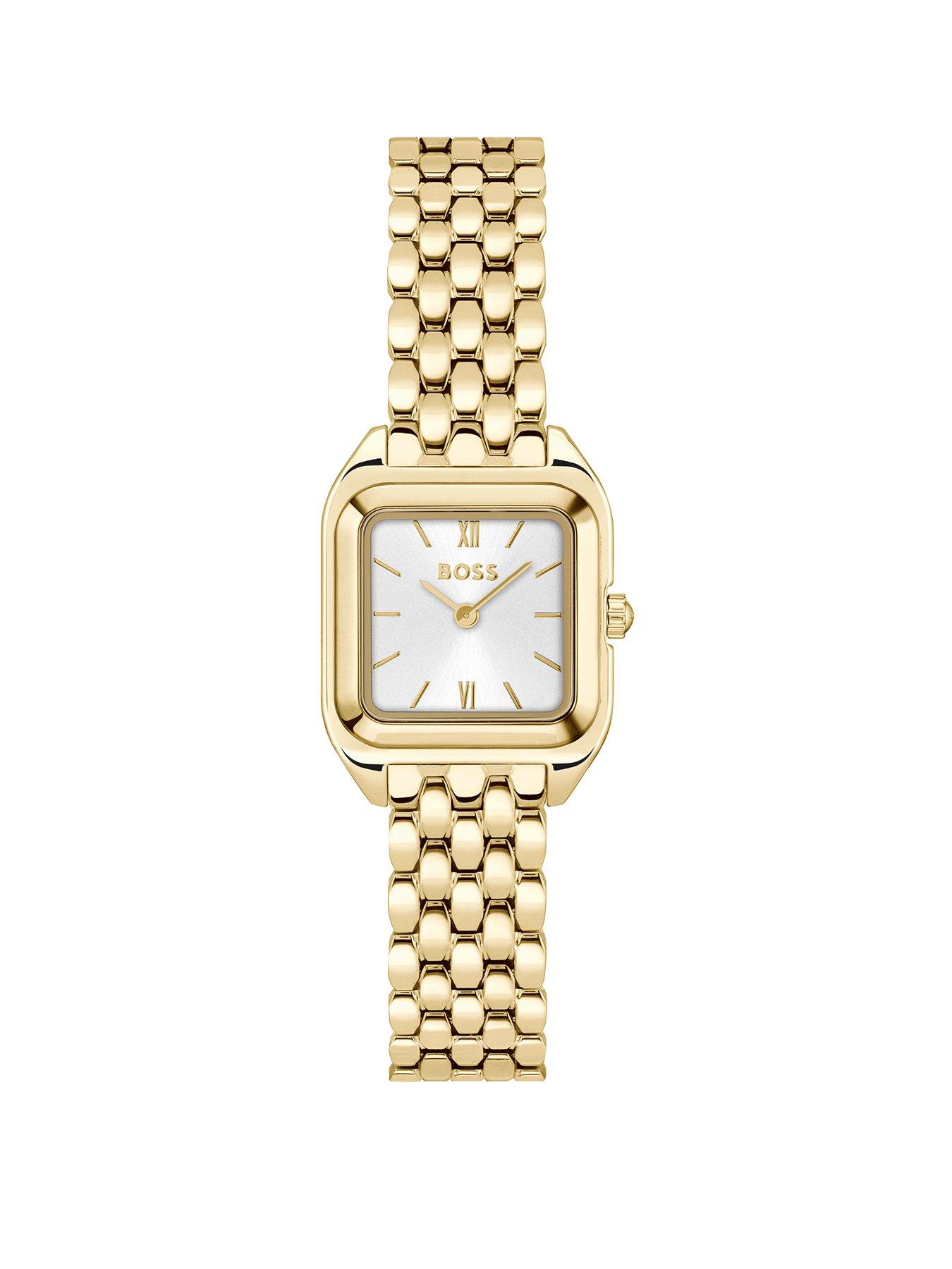 undefined Ladies Mae Petite Soft Square Ip Bracelet Watch - Light Gold